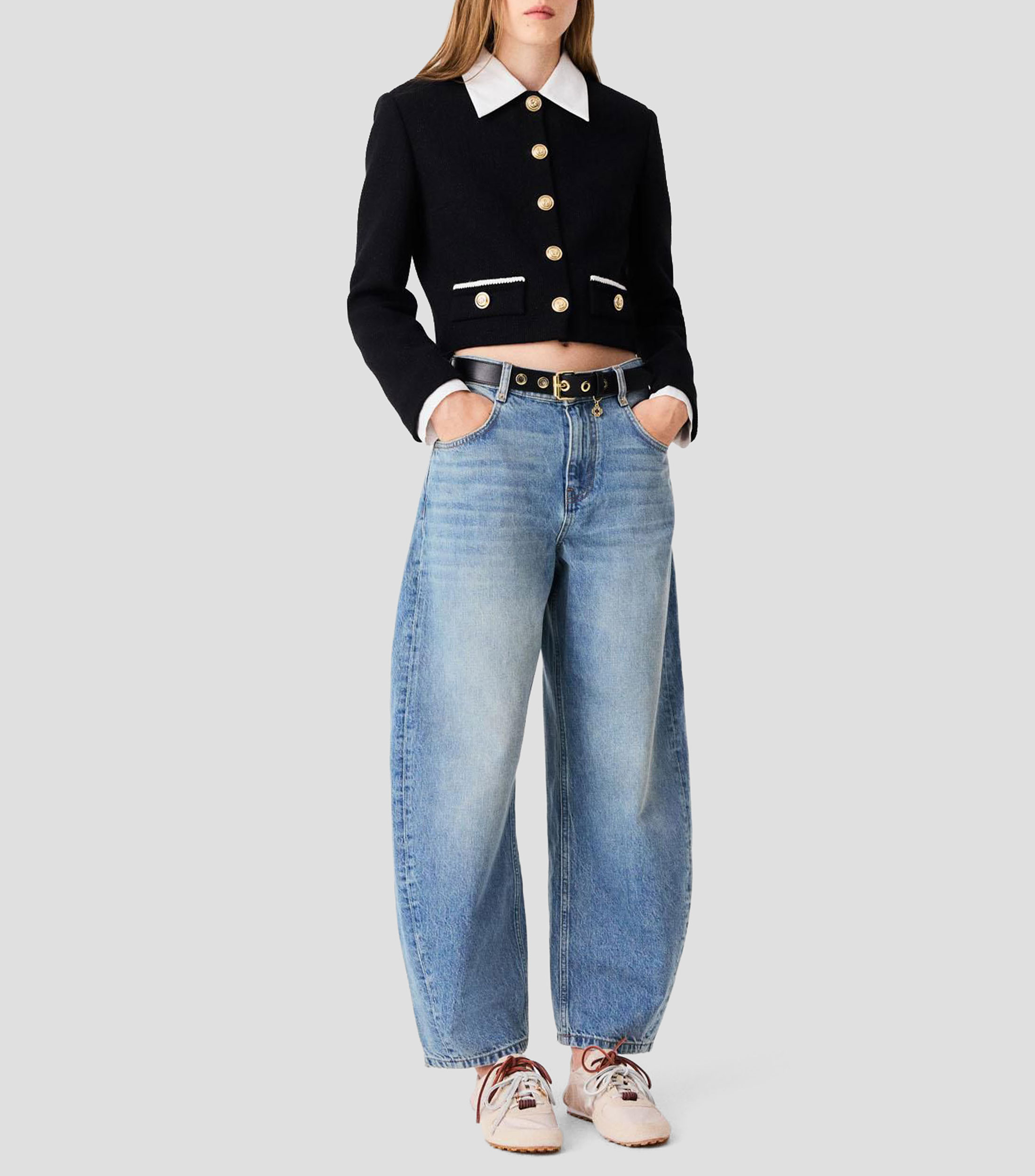 Saco con diseño liso Mujer