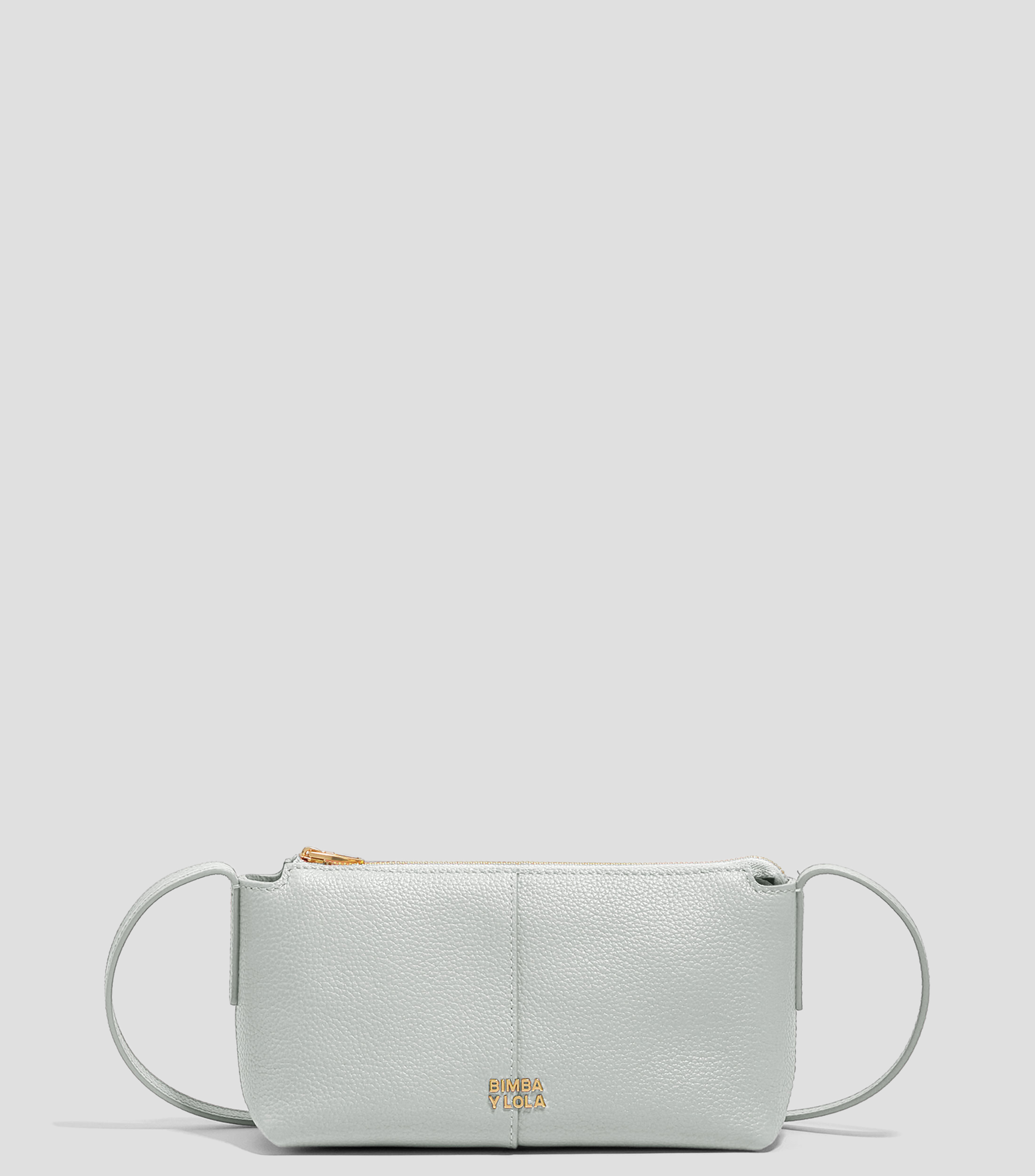 Bolsa crossbody lisa con detalle texturizado Mujer