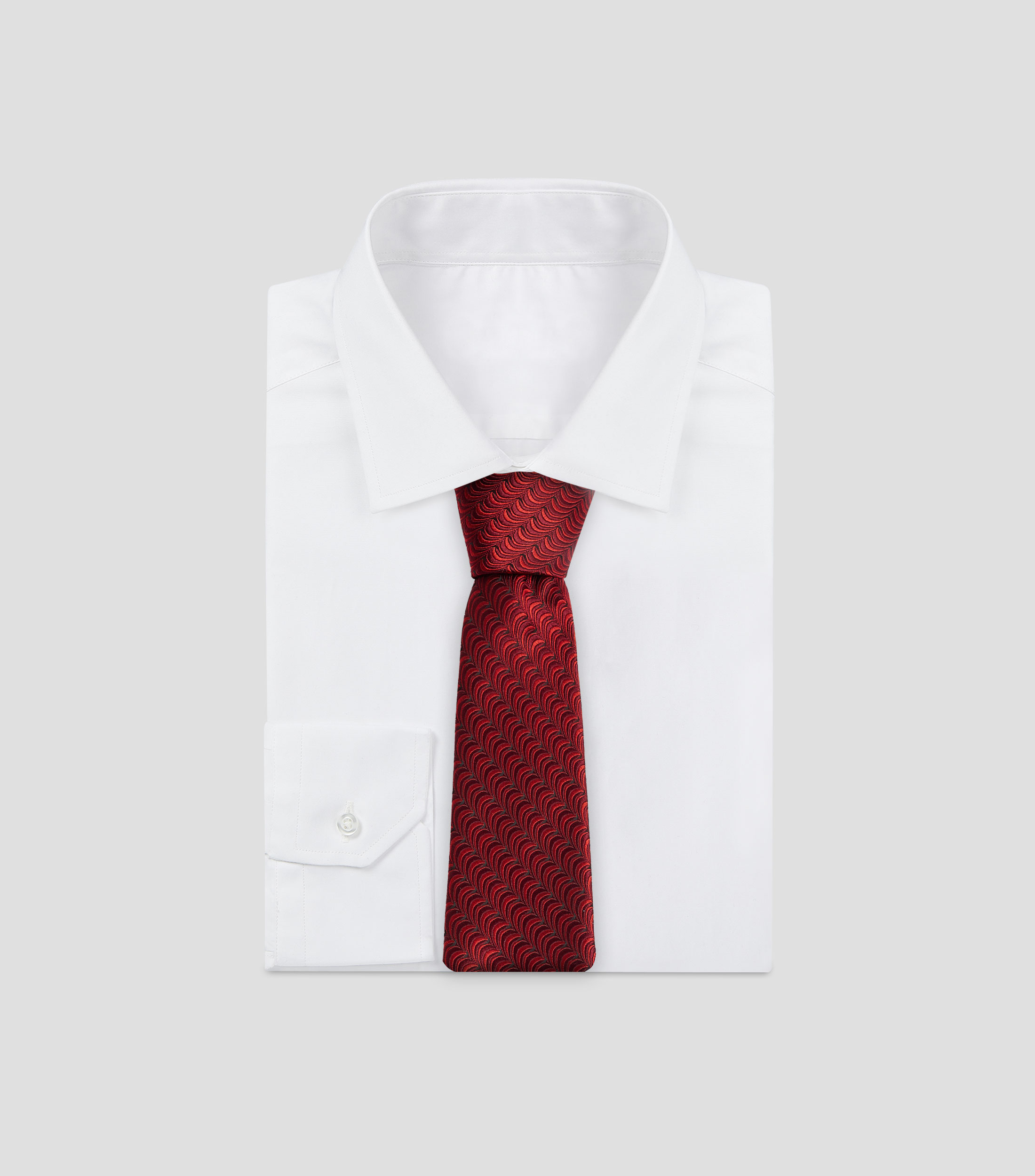 Corbata ancha con estampado de ondas