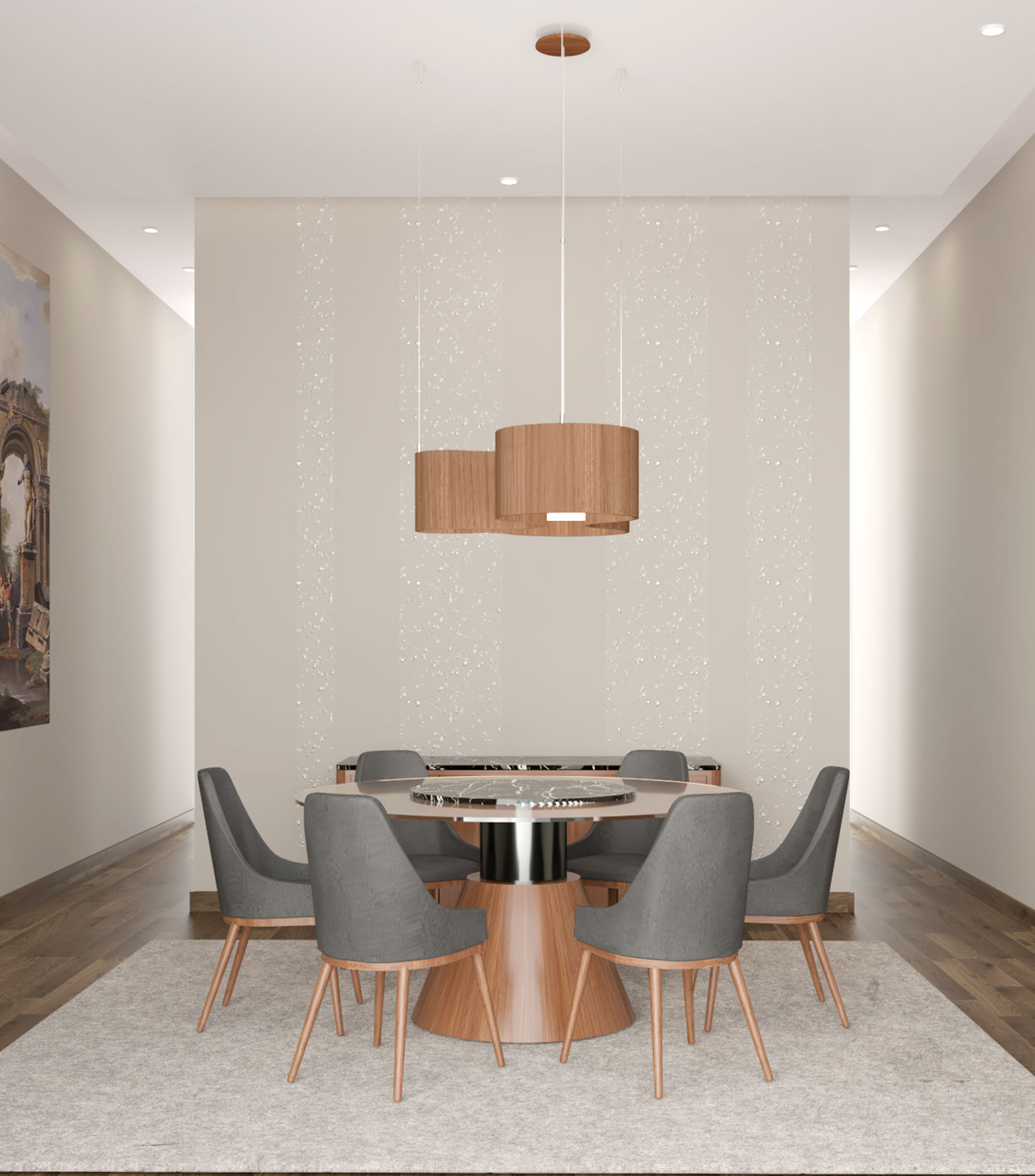 Mesa de Comedor Beverly en vidrio