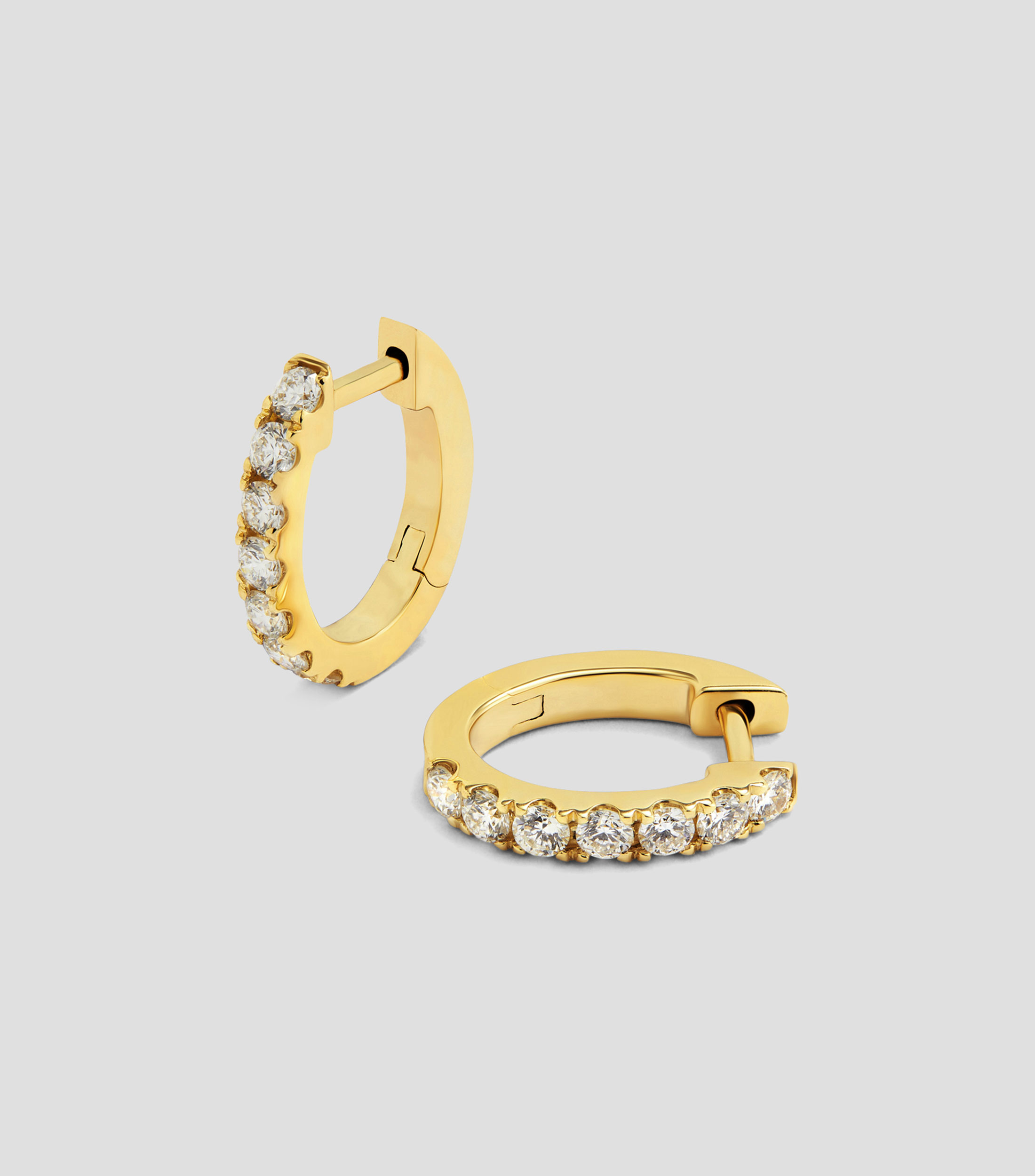 Aretes en oro amarillo de 18 kilates con diamantes Grace Mujer