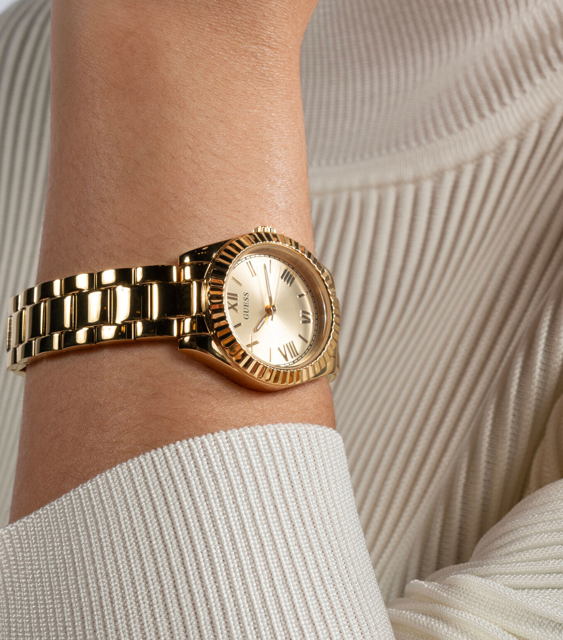 Reloj para Mujer Mini Luna Casual, Dorado