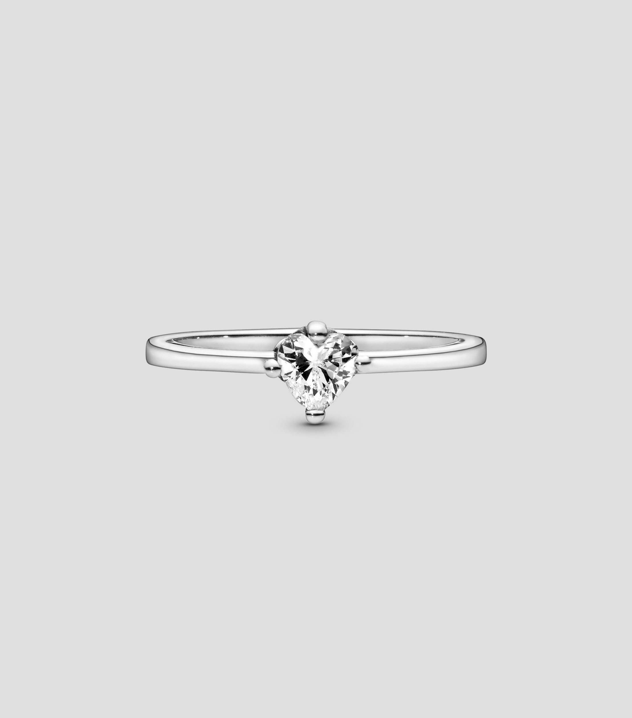 Anillo Solitario en plata Clear Heart Pandora People Mujer