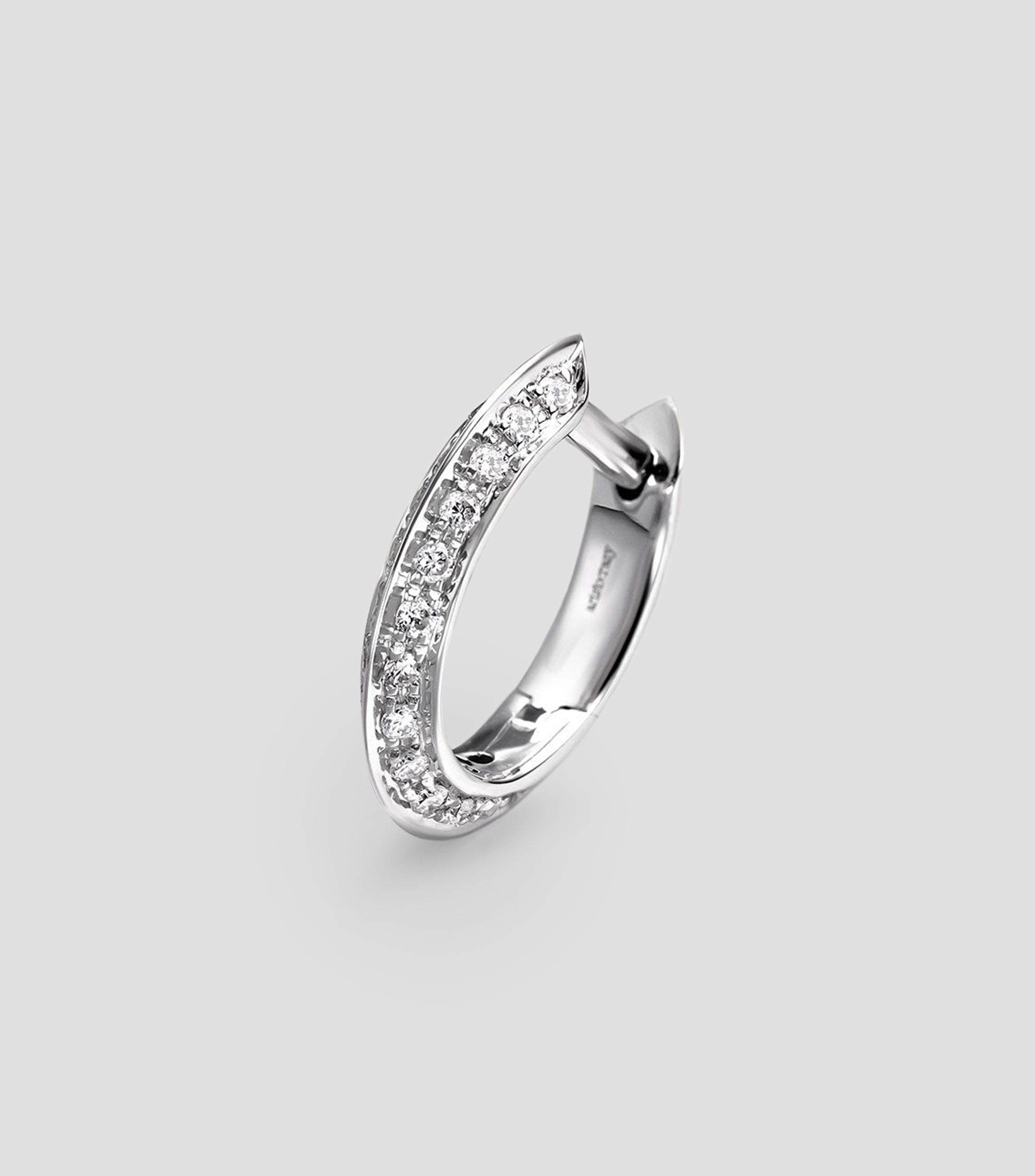 Arete en oro blanco de 18 kilates con diamantes Diamonds Mujer