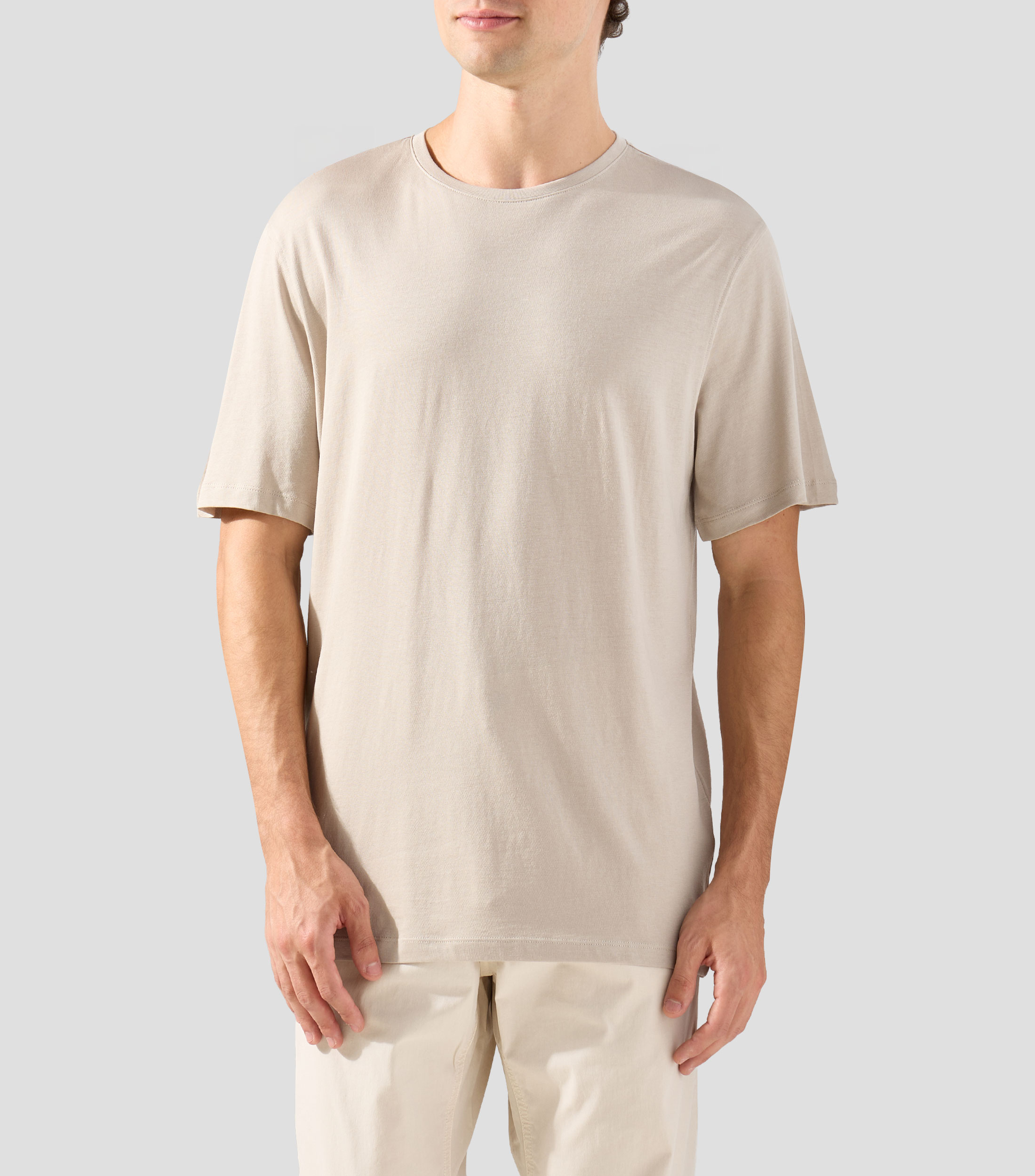 Playera cuello redondo manga corta lisa Hombre