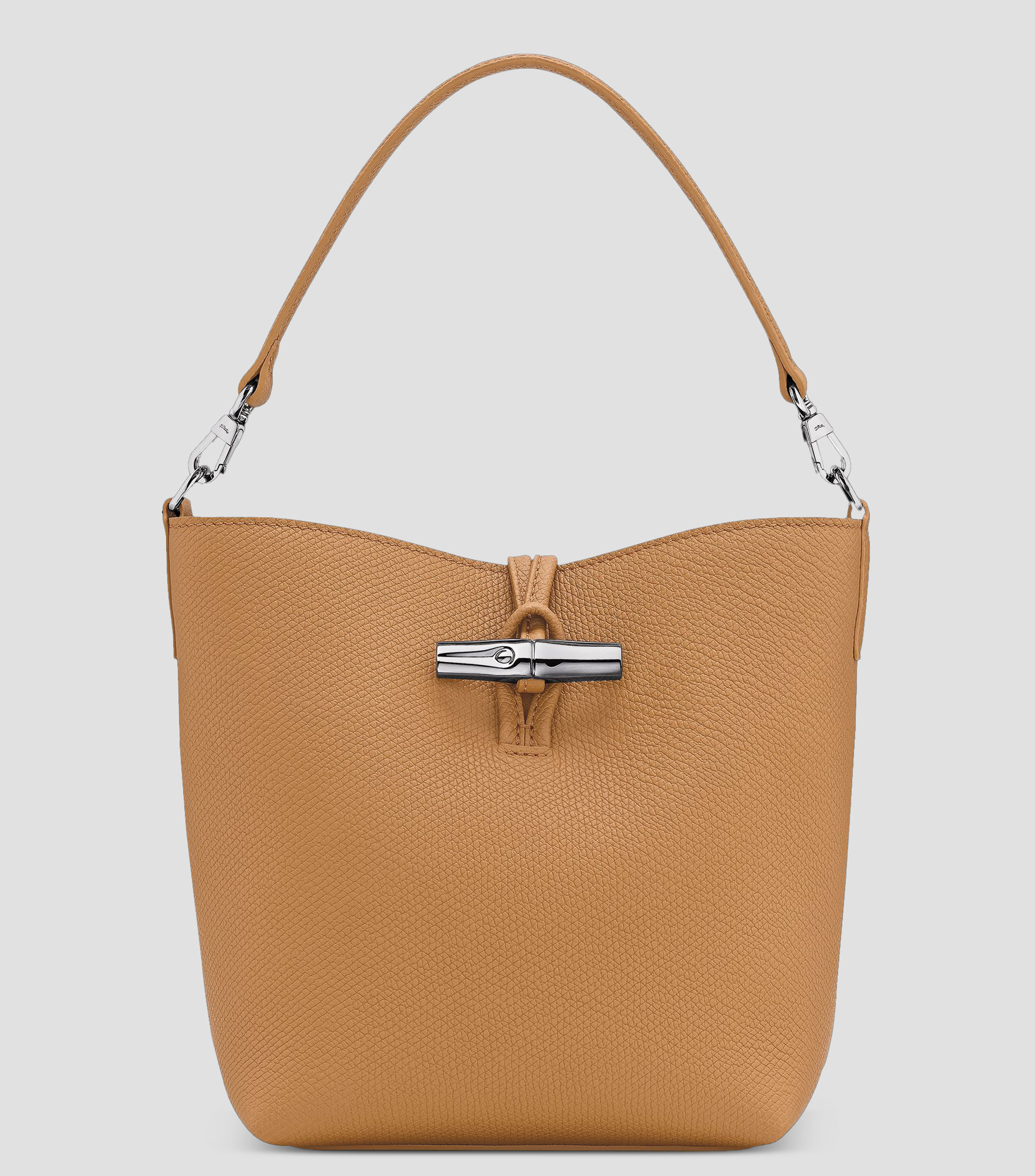 Bolsa crossbody en cuero de vaqueta granulada Mujer