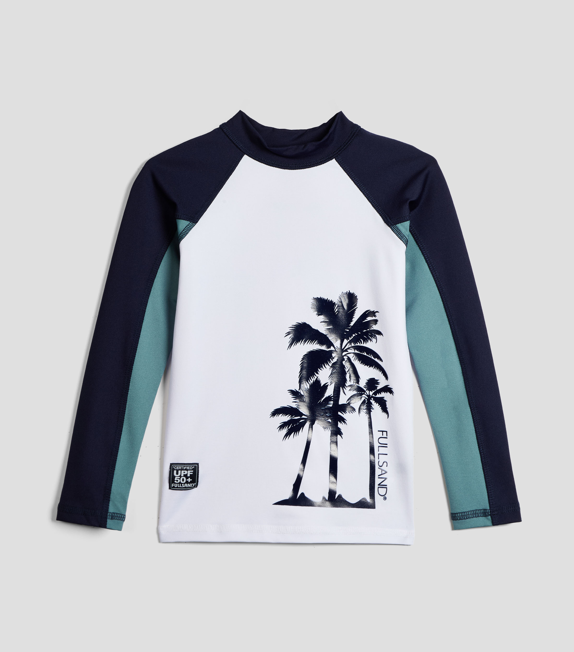 Playera de playa cuello redondo manga larga estampada Niño