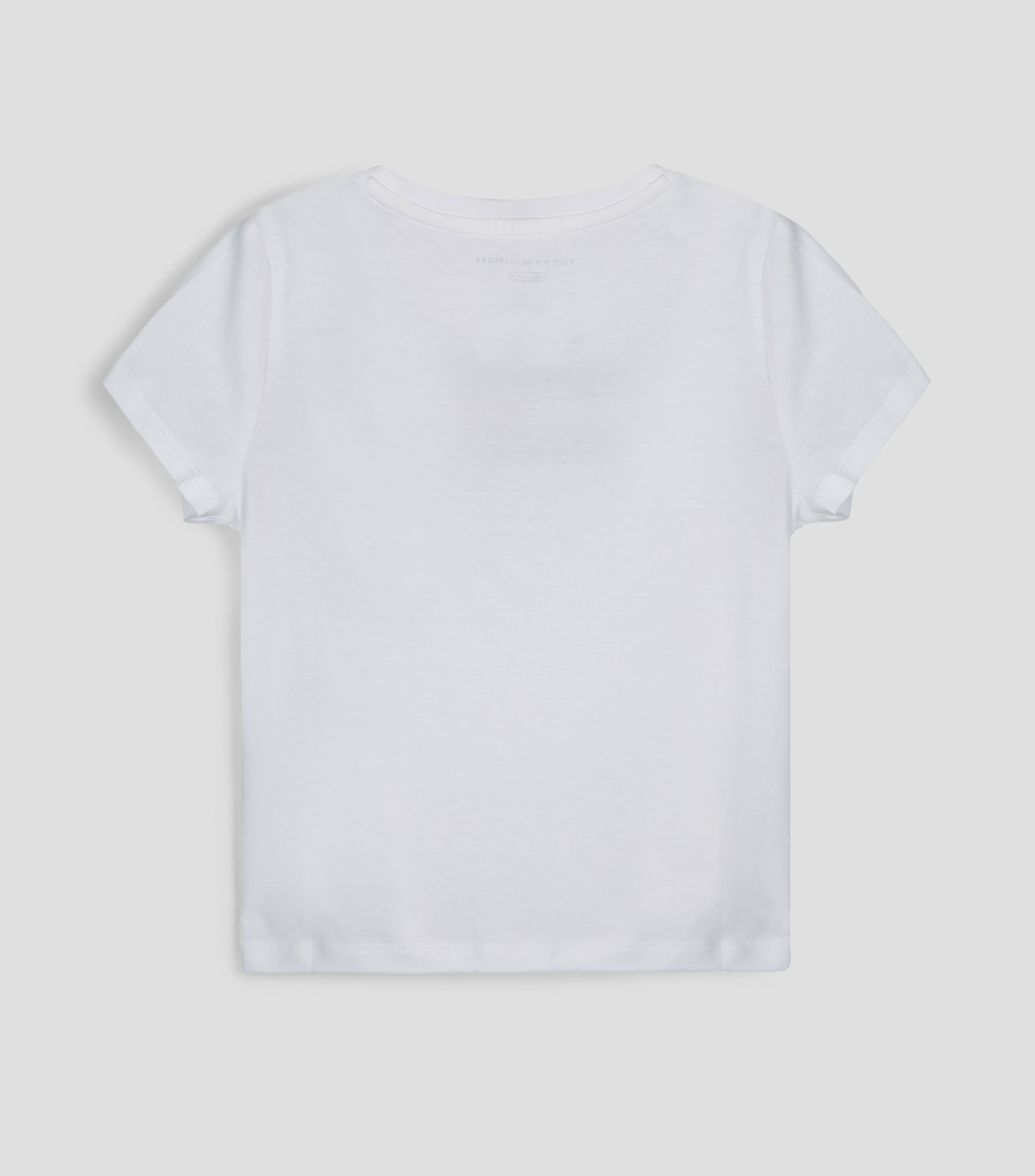 Playera cuello redondo manga corta sólida Niña