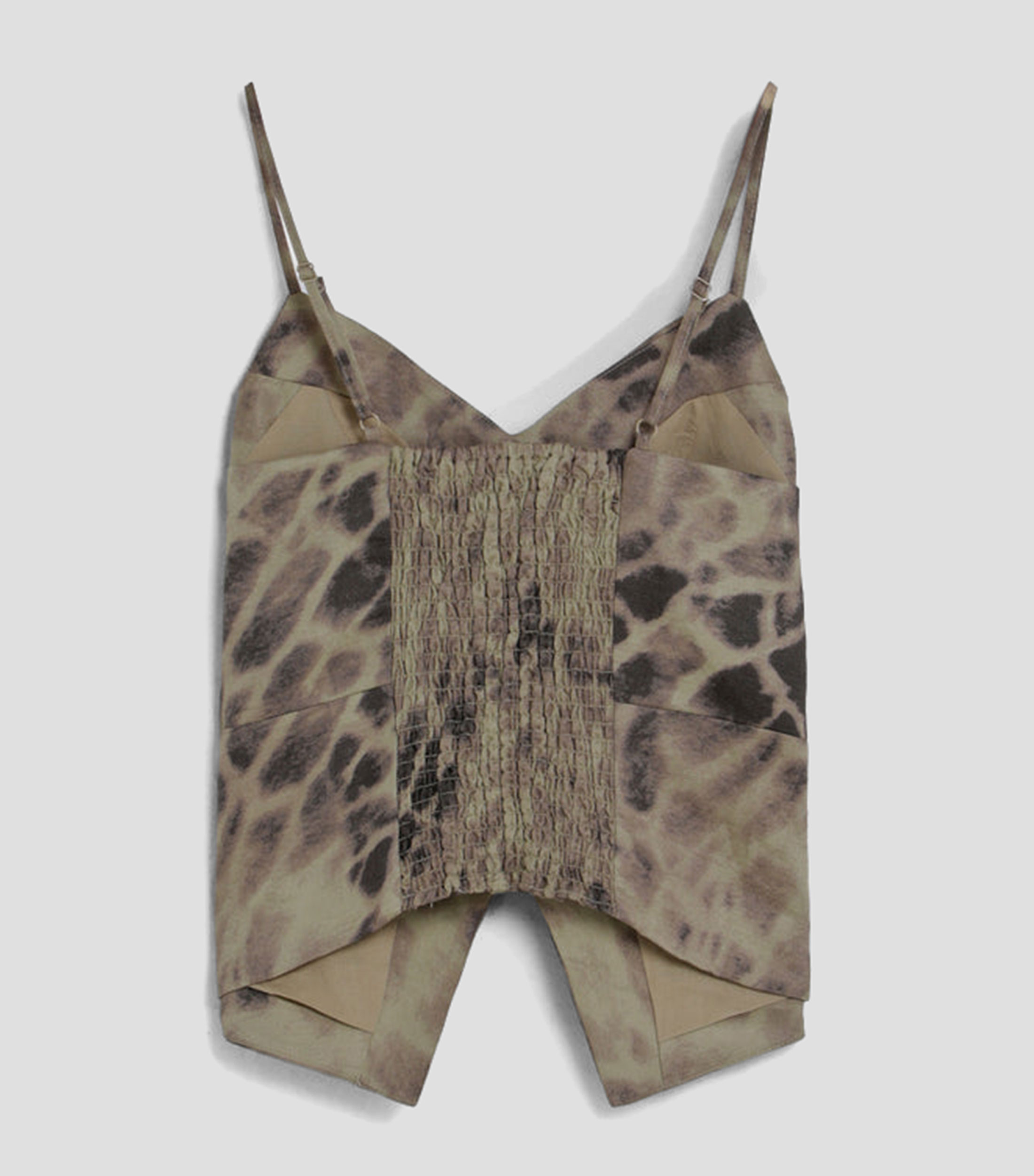 Top cuello V sin mangas fantasía Mujer