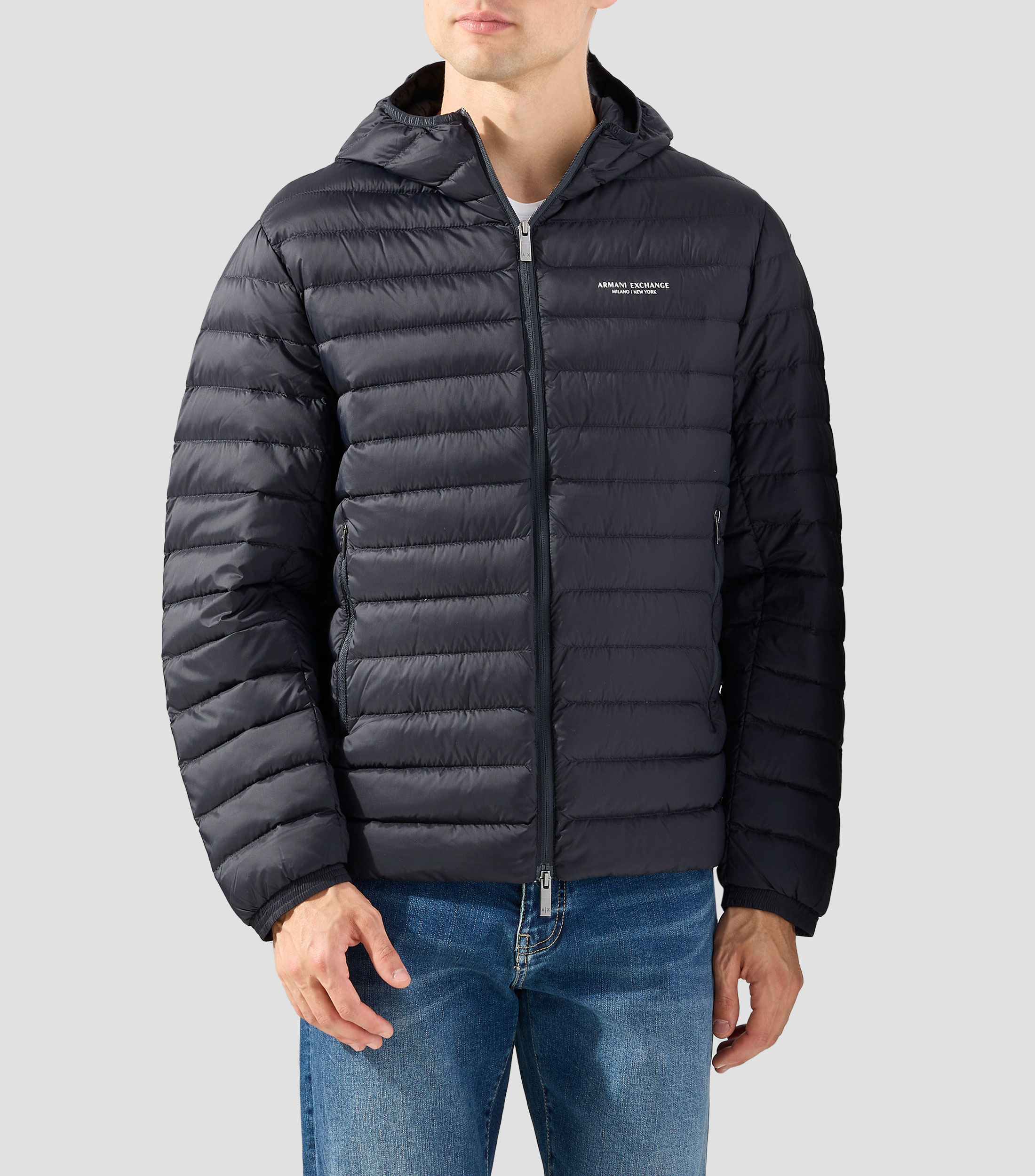 Chamarra puffer con capucha Hombre