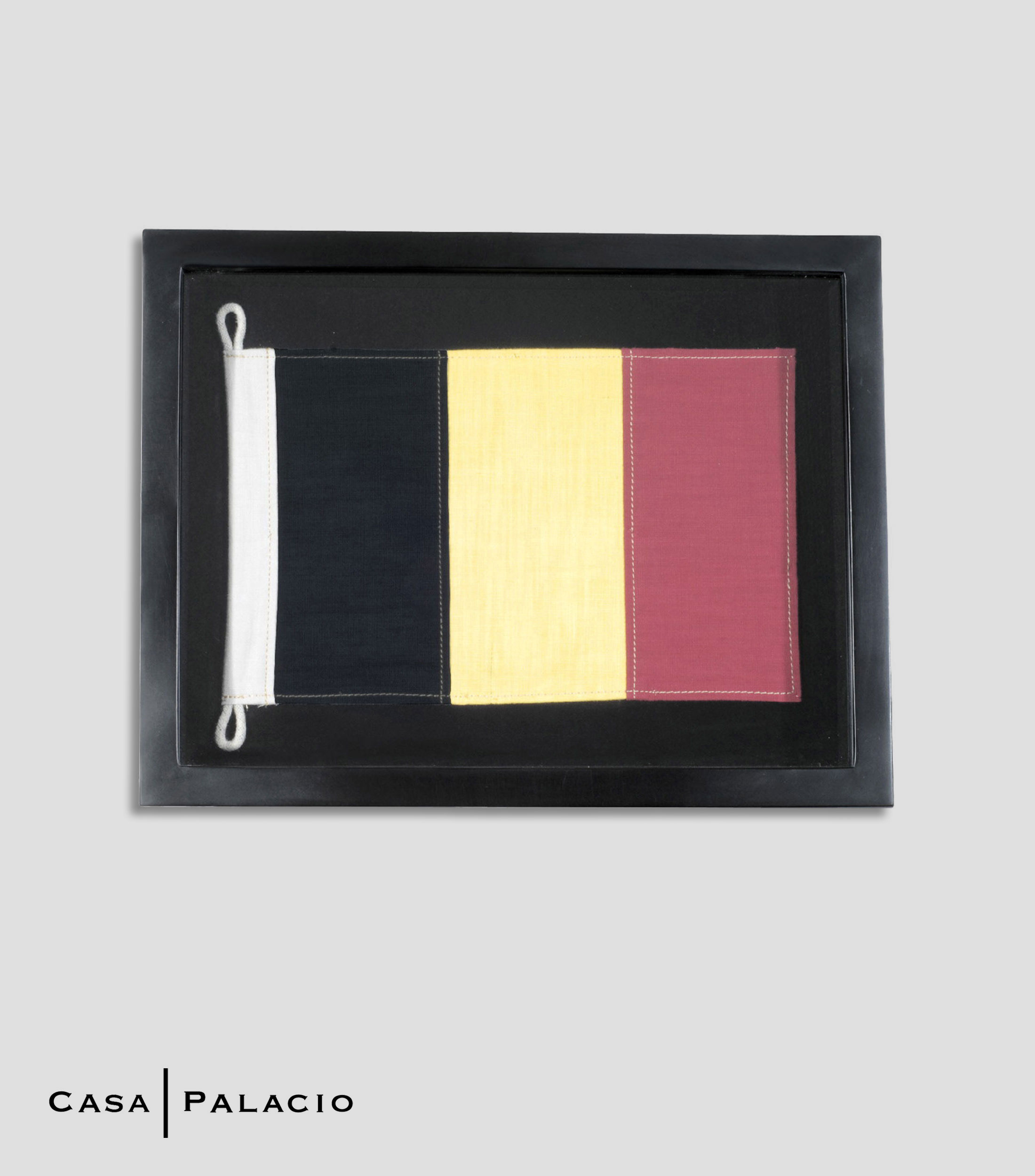 Cuadro Flag Shadow Box Belgica en Madera y tela
