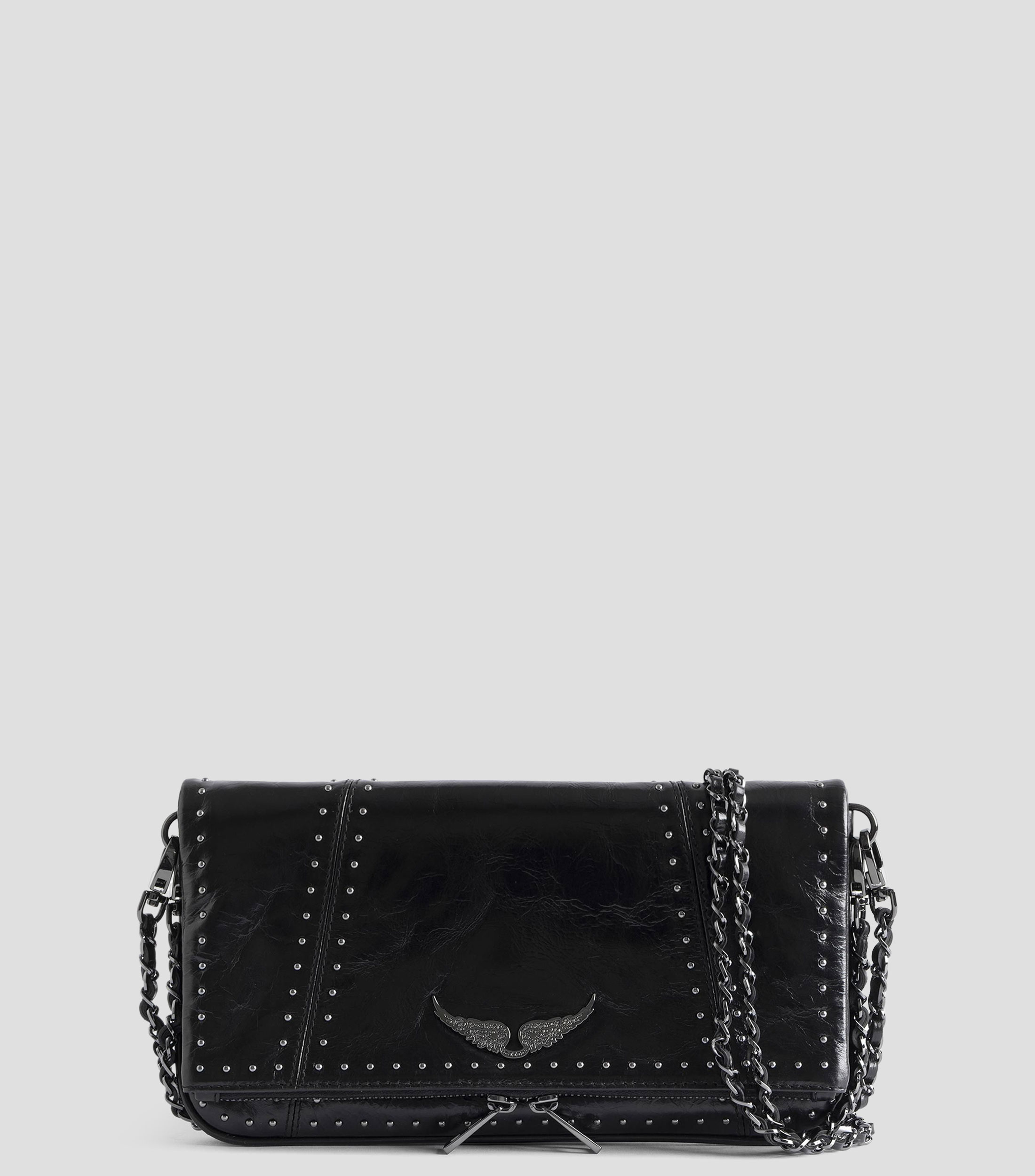 Bolsa Crossbody en piel Rock Vintage con estoperoles Mujer