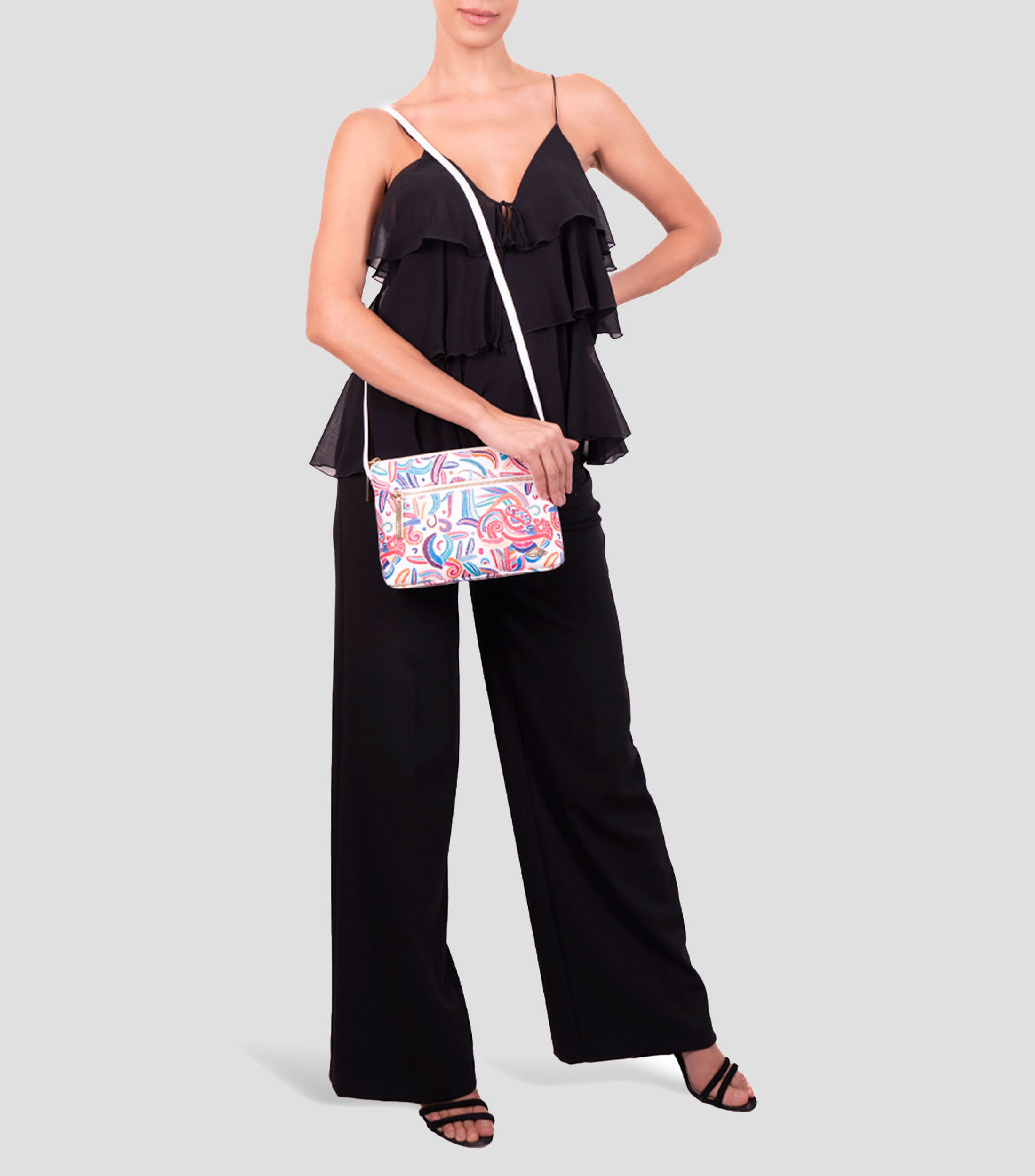 Bolsa crossbody blanco Yaakun Quetzalcoatl Mujer