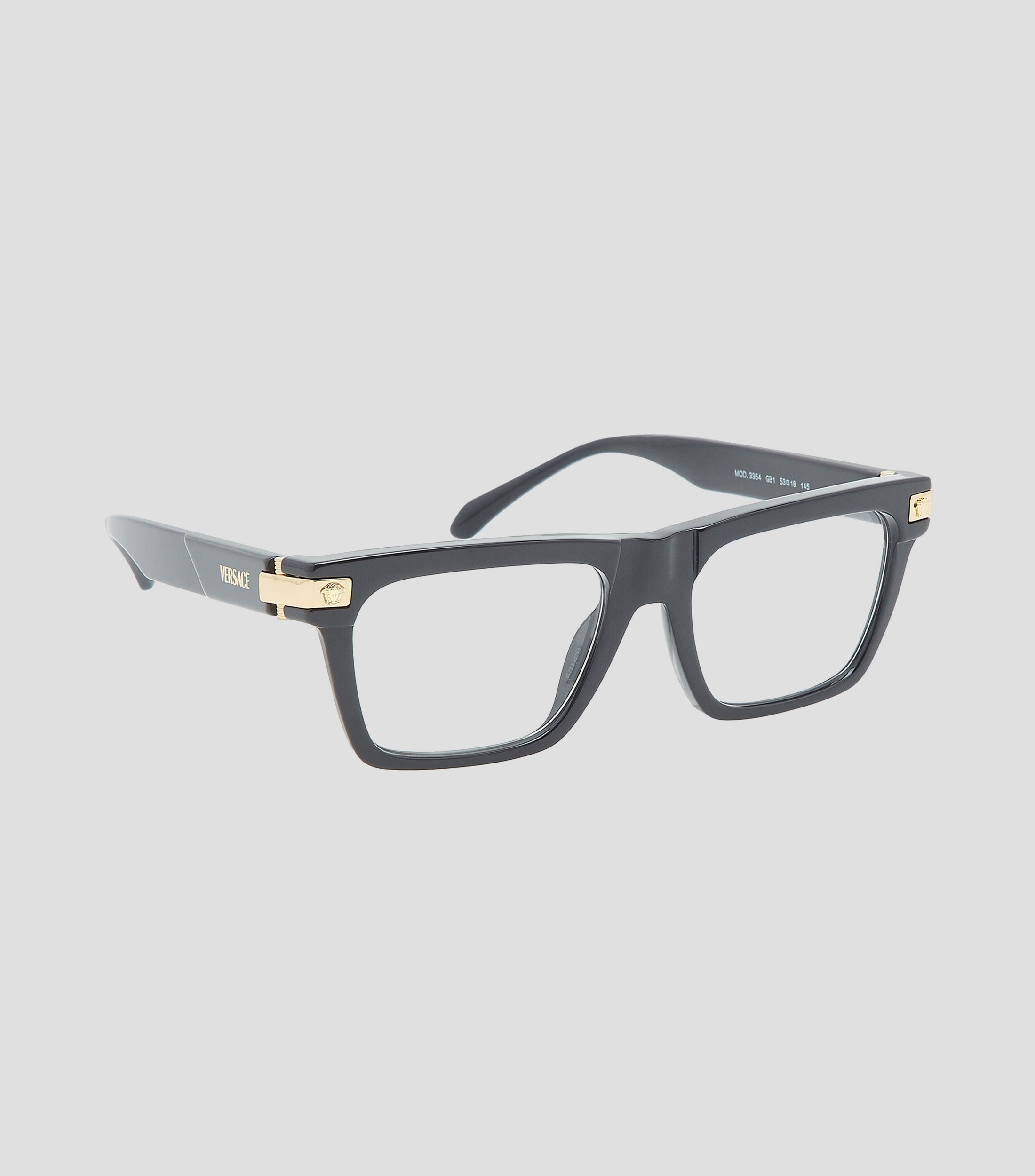 Lentes oftálmicos rectangulares negros Hombre