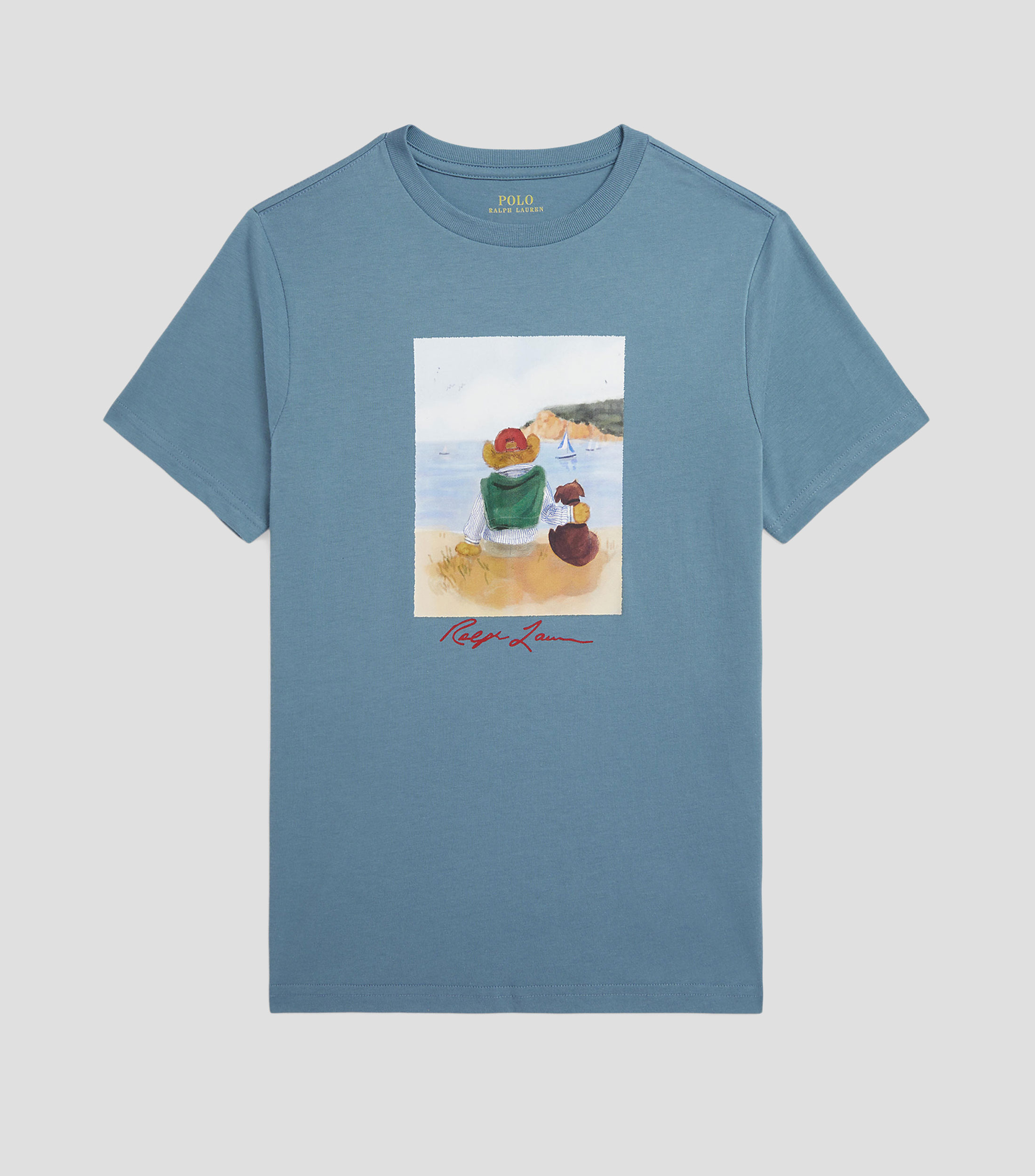 Playera de cuello redondo con manga corta estampada Niño