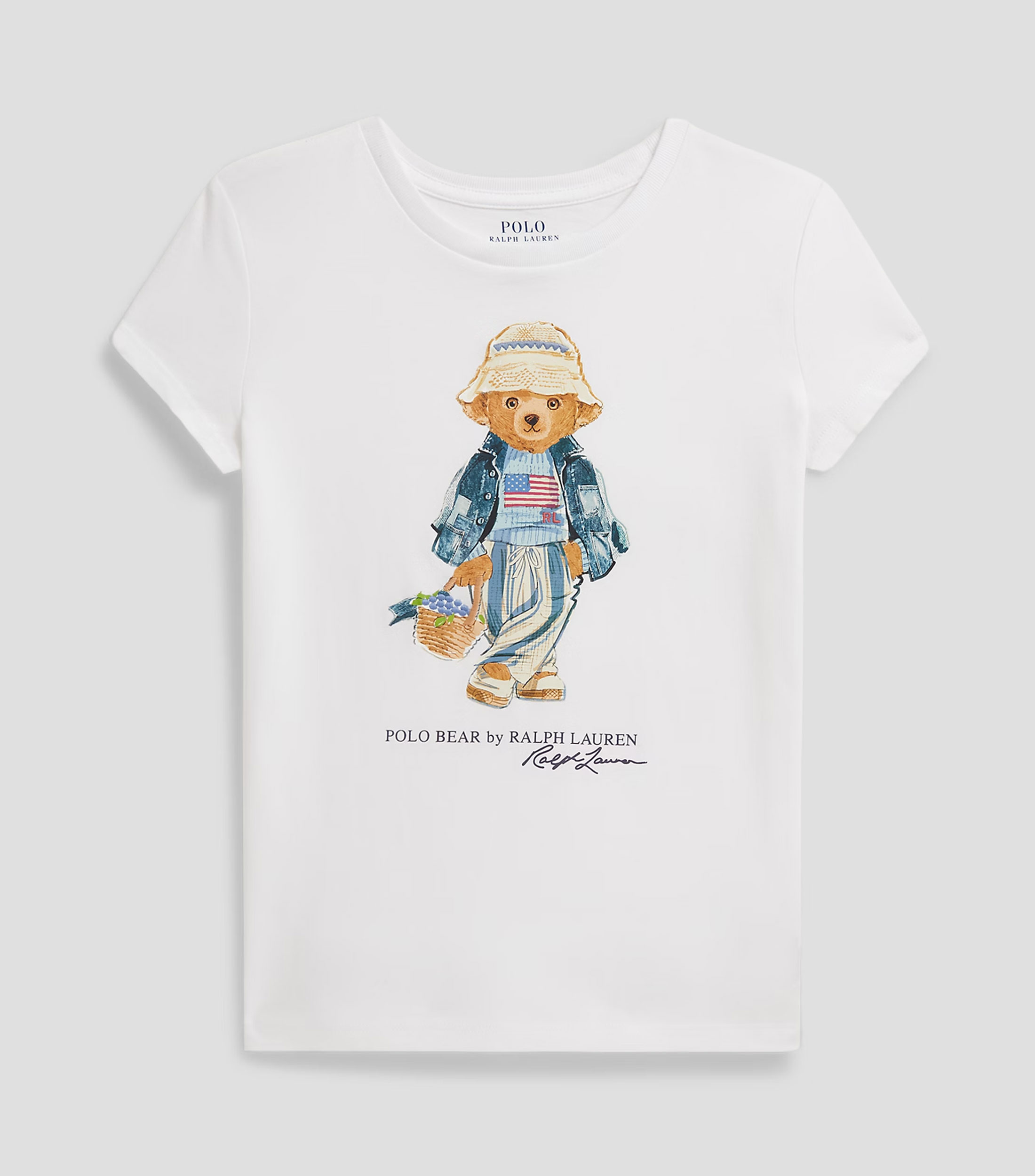 Playera cuello redondo manga corta estampada Niña