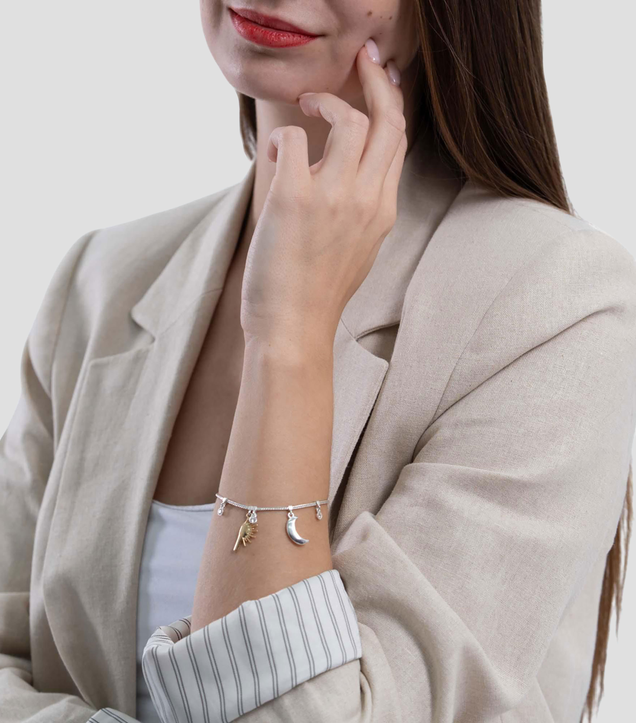 Brazalete en Plata .925 con zirconitas Mujer
