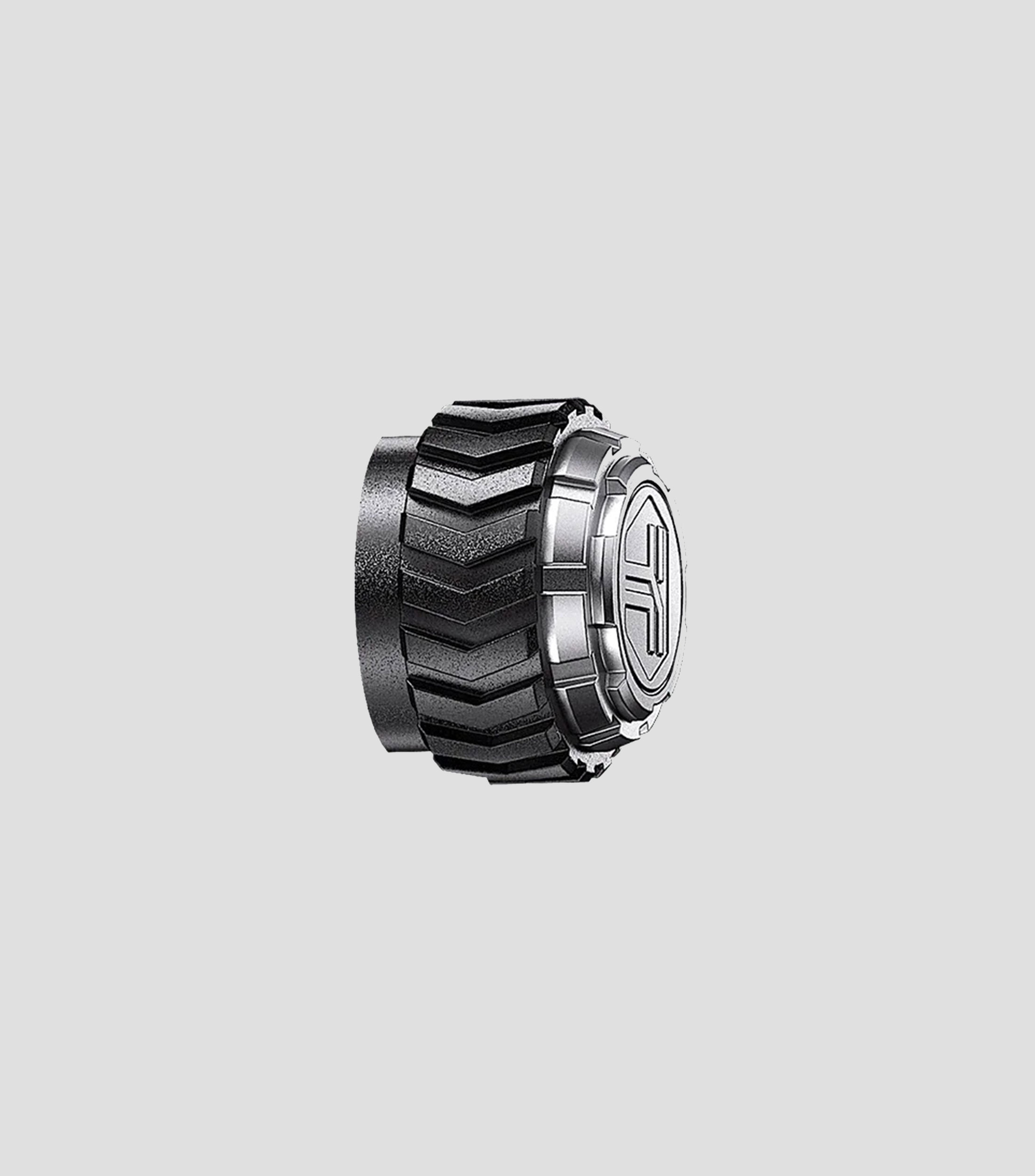 Corona intercambiable para reloj Dark Matter en acero inoxidable negro con plata