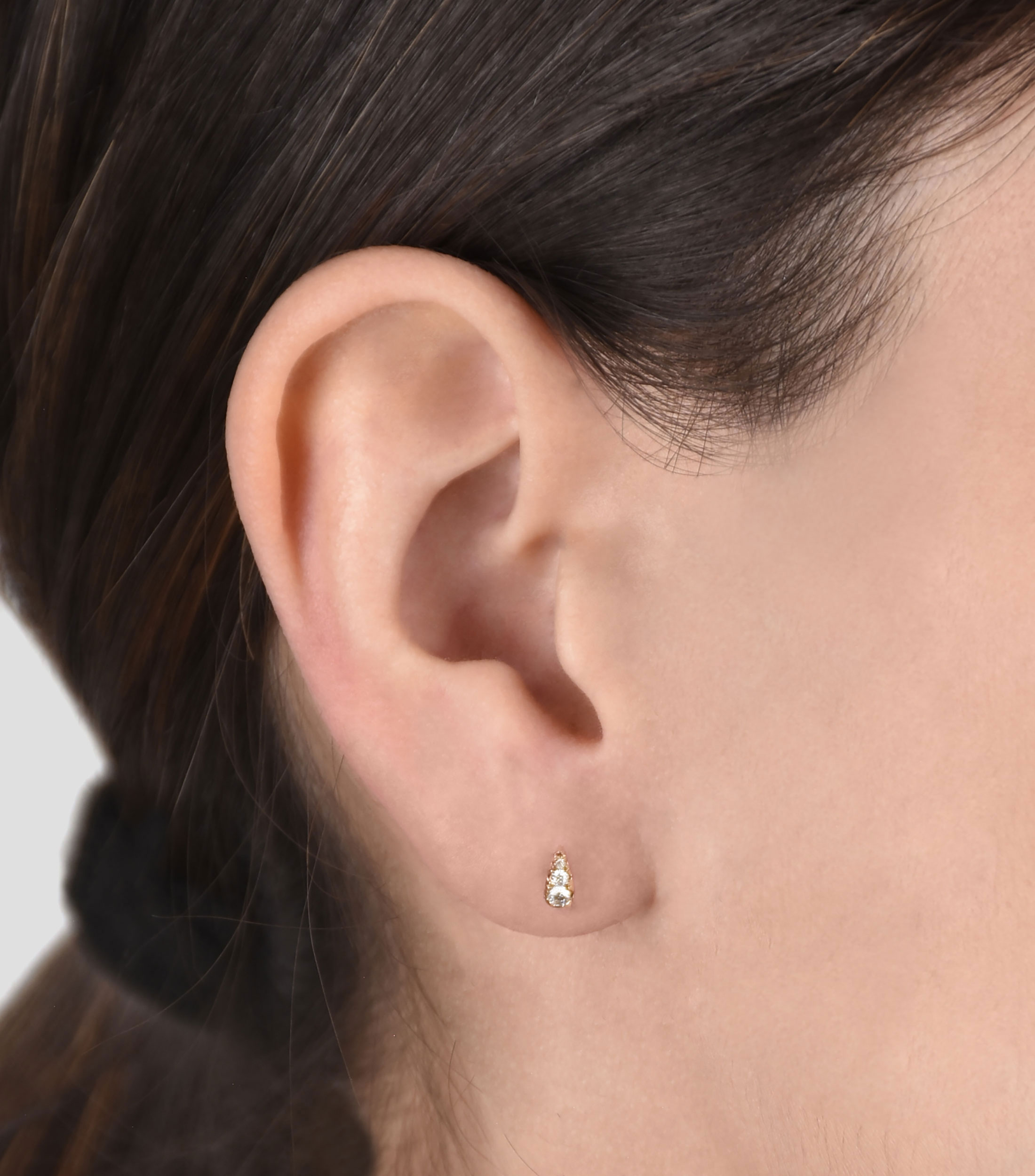 Broqueles en Oro Amarillo de 18 Kilates con Diamantes Mujer