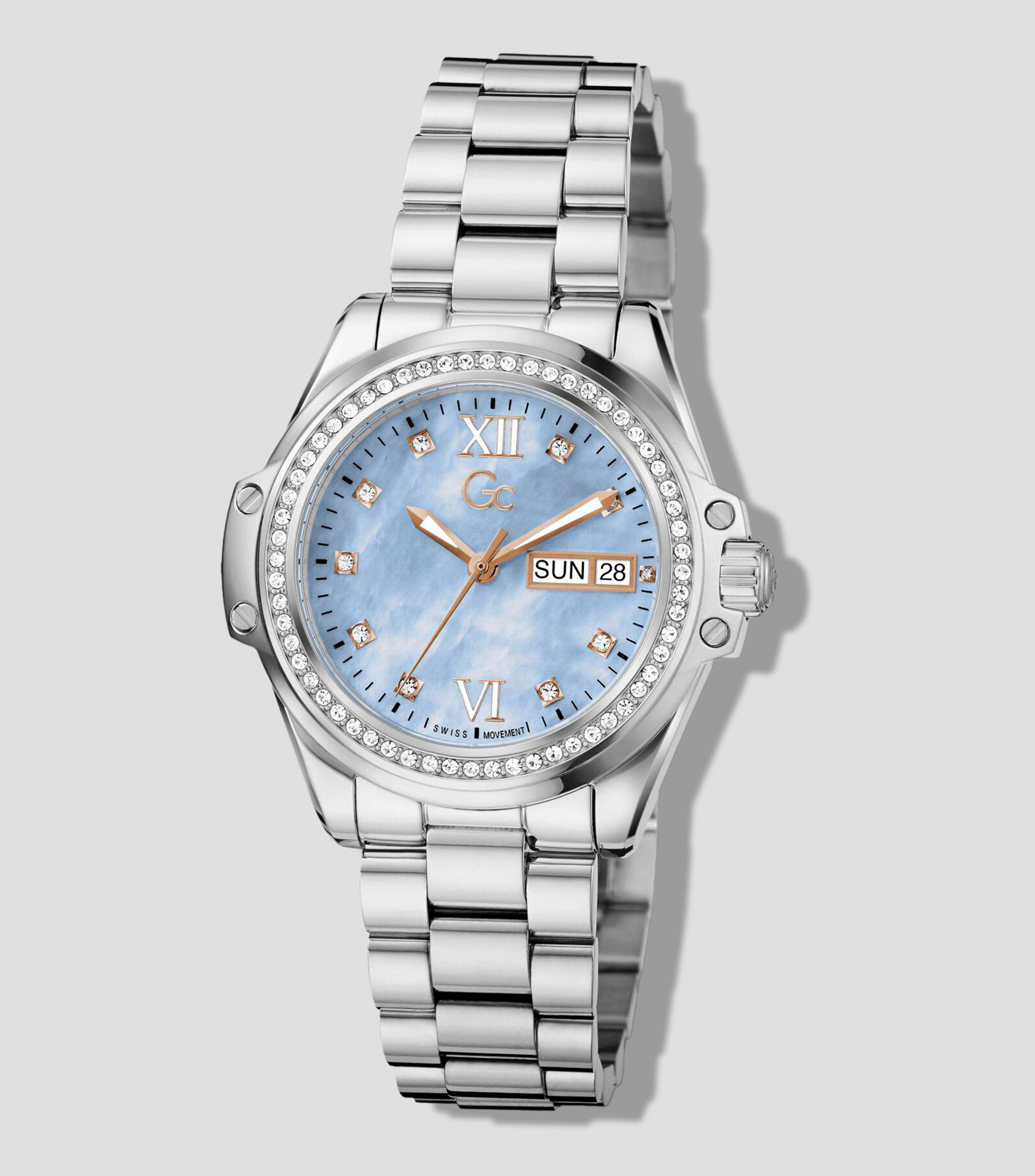 Reloj para Mujer Gc Bolt Casual Azul, Plateado