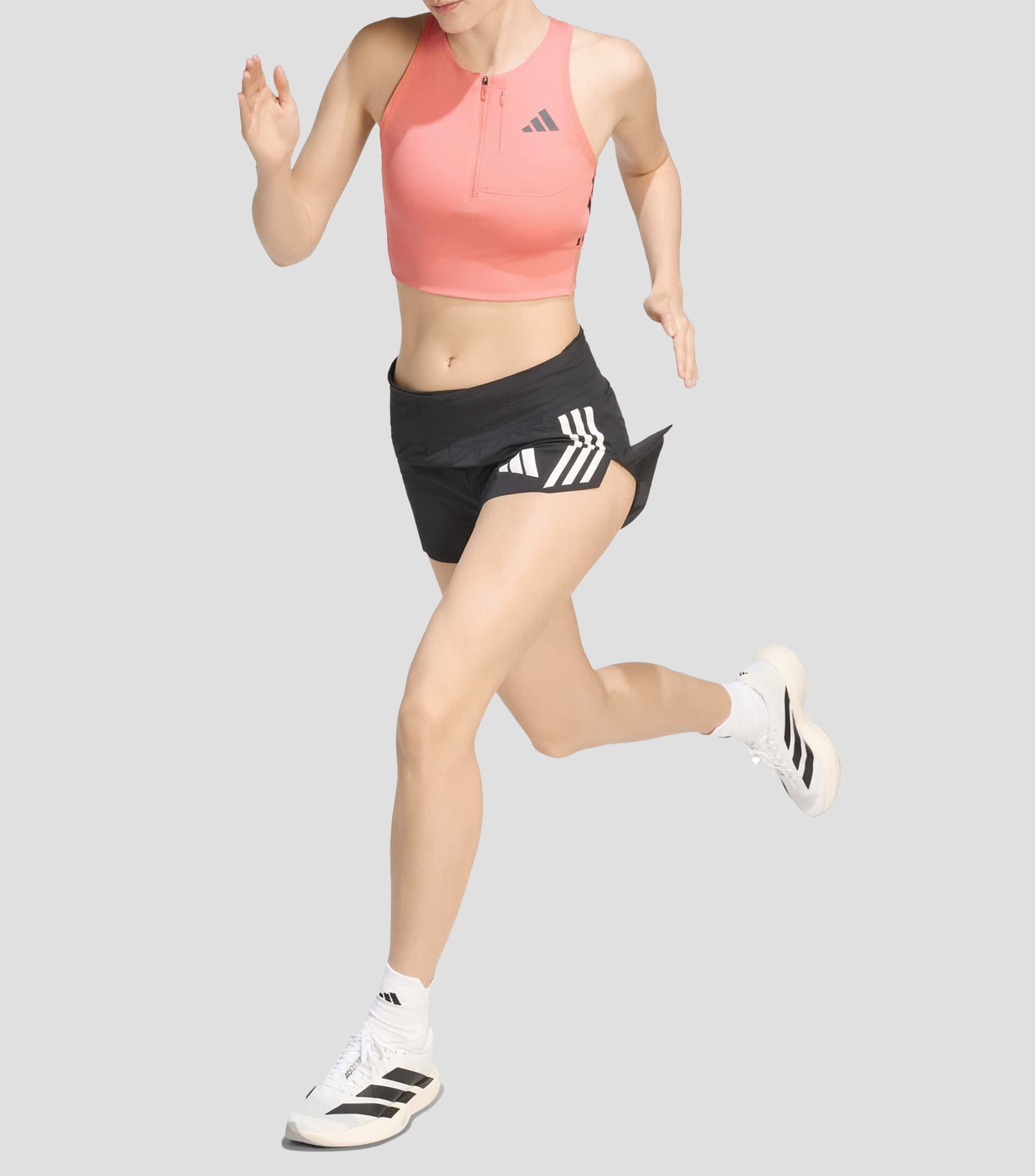 Top Deportivo con cierre Adizero Rosa Mujer