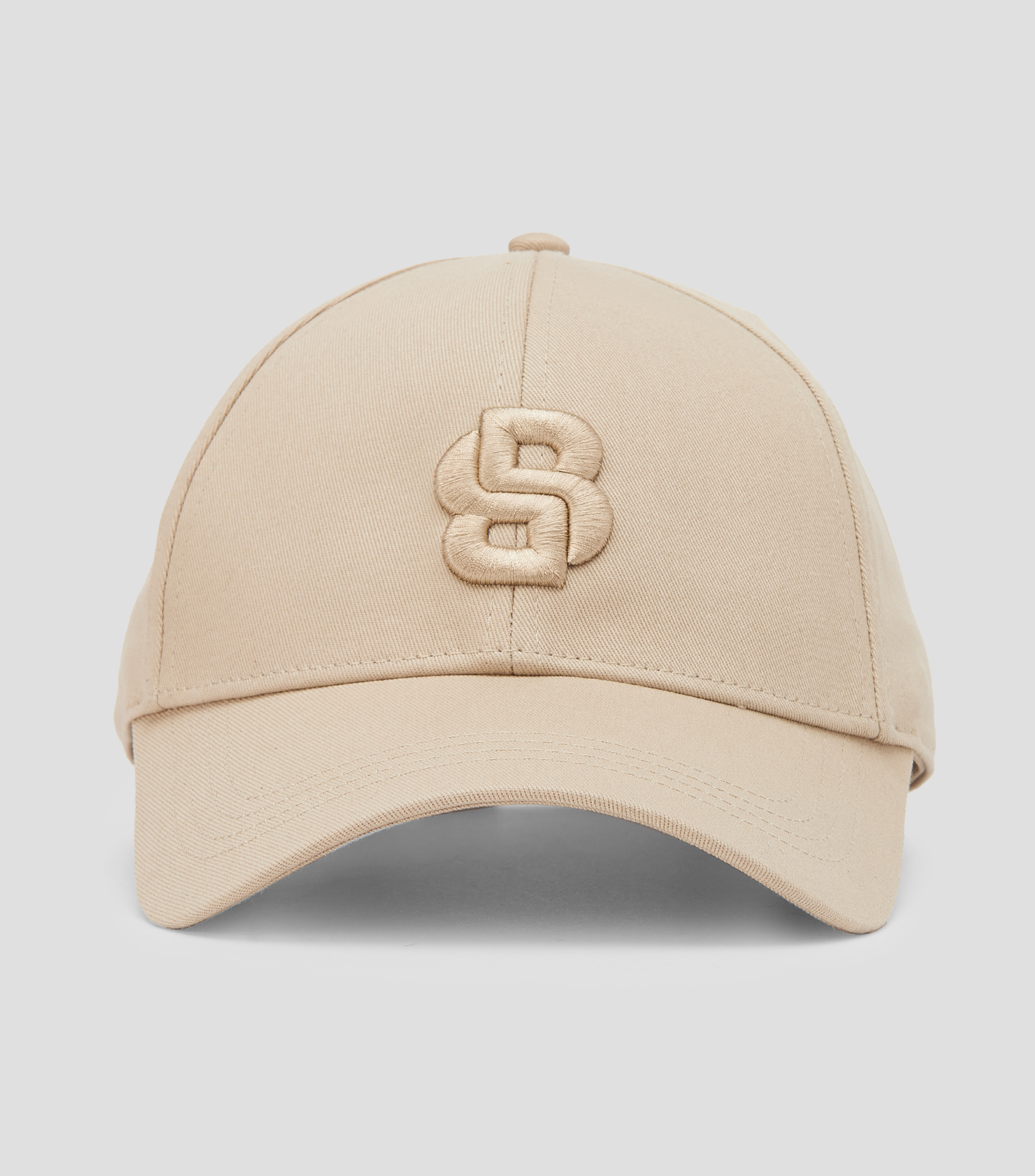 Gorra de sarga de algodón con monograma Double B bordado Hombre