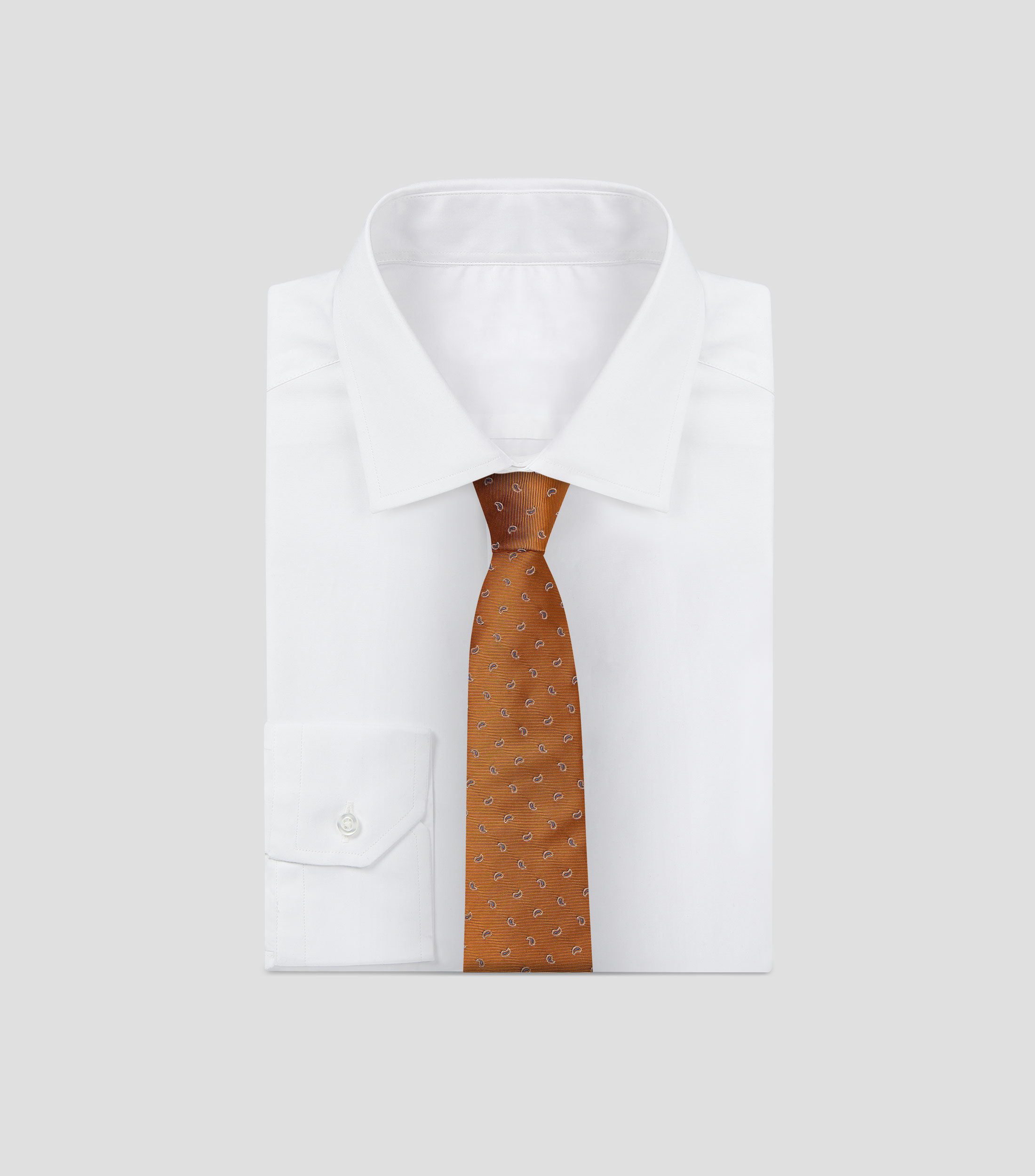 Corbata ancha de seda estampada
