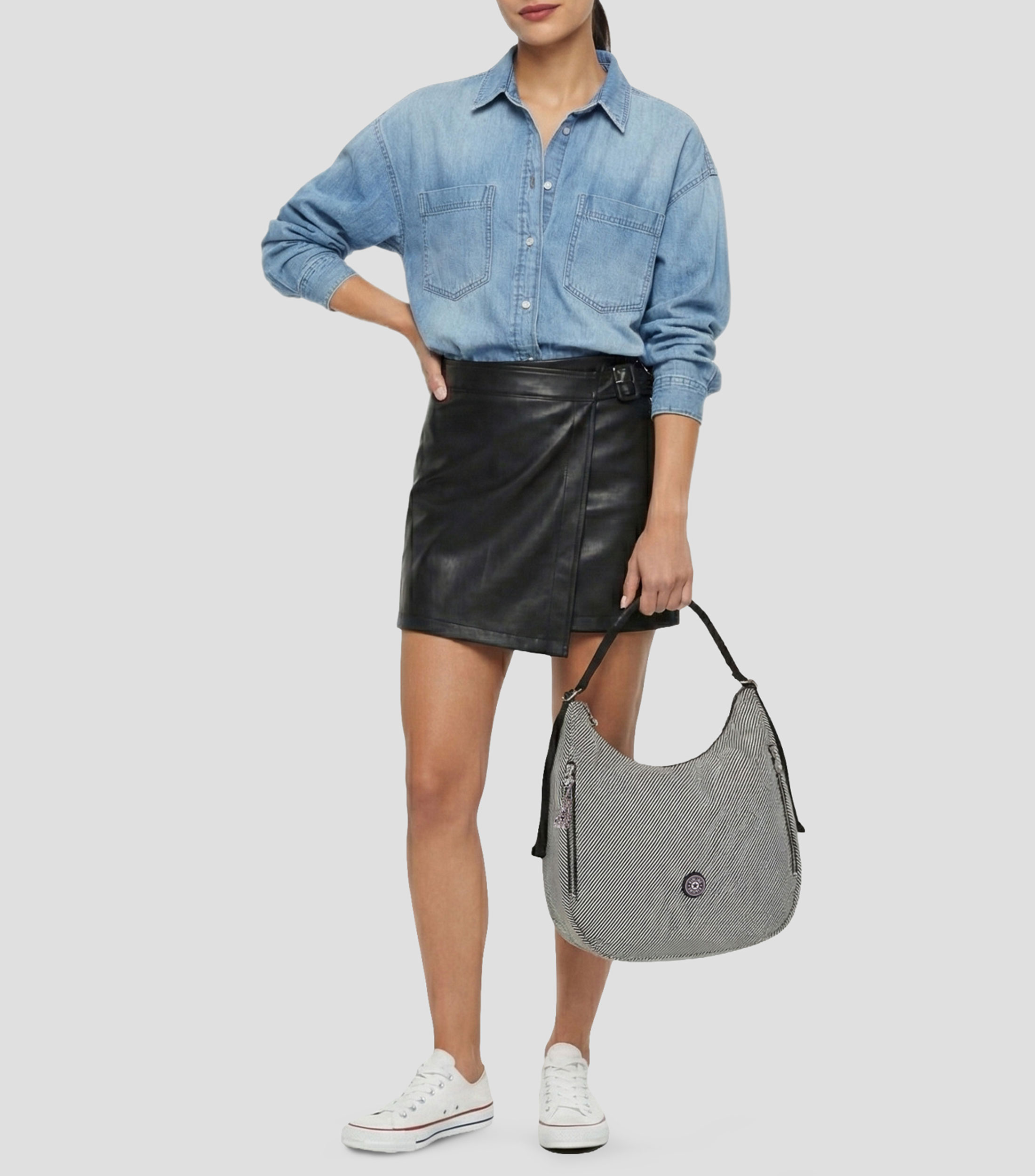 Bolsa shoulder negra Khloe lisa Mujer