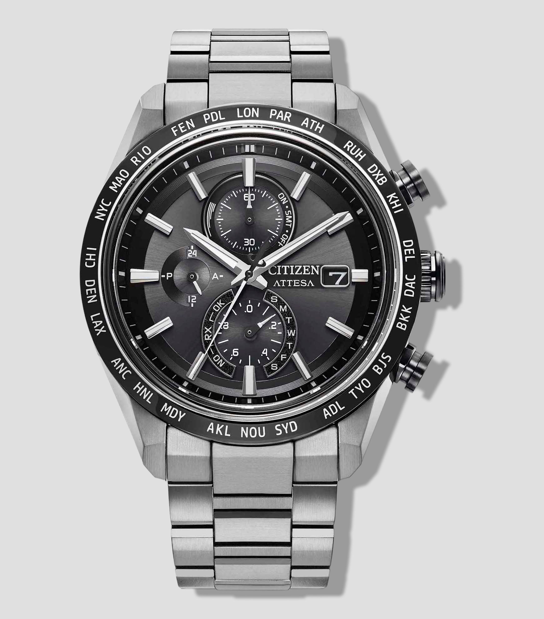Reloj para Hombre Attesa H800 Ring Sapphire Bezel Edicion Especial Gris obscuro