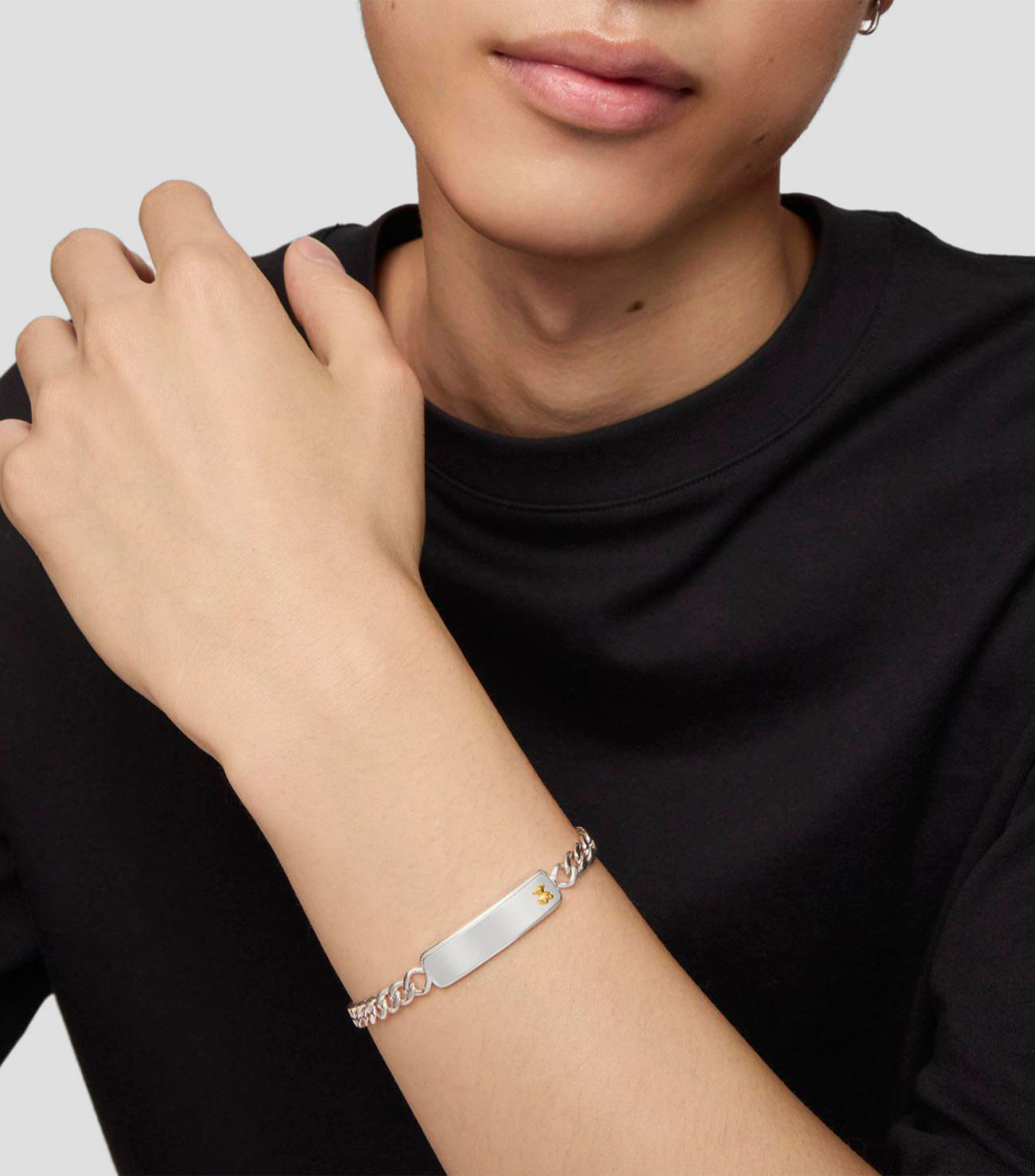 Pulsera en plata de primera ley con oso Hombre