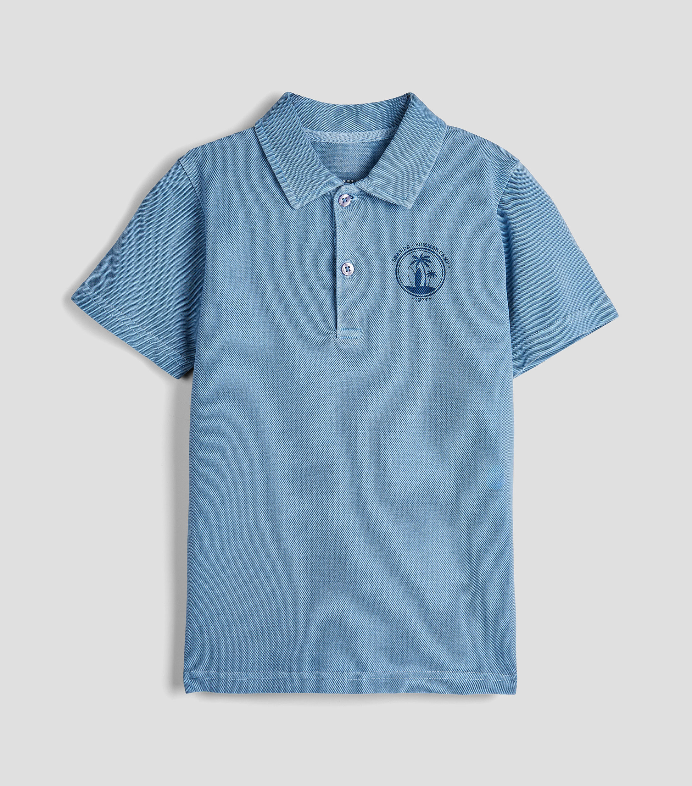 Playera tipo polo manga corta lisa Niño