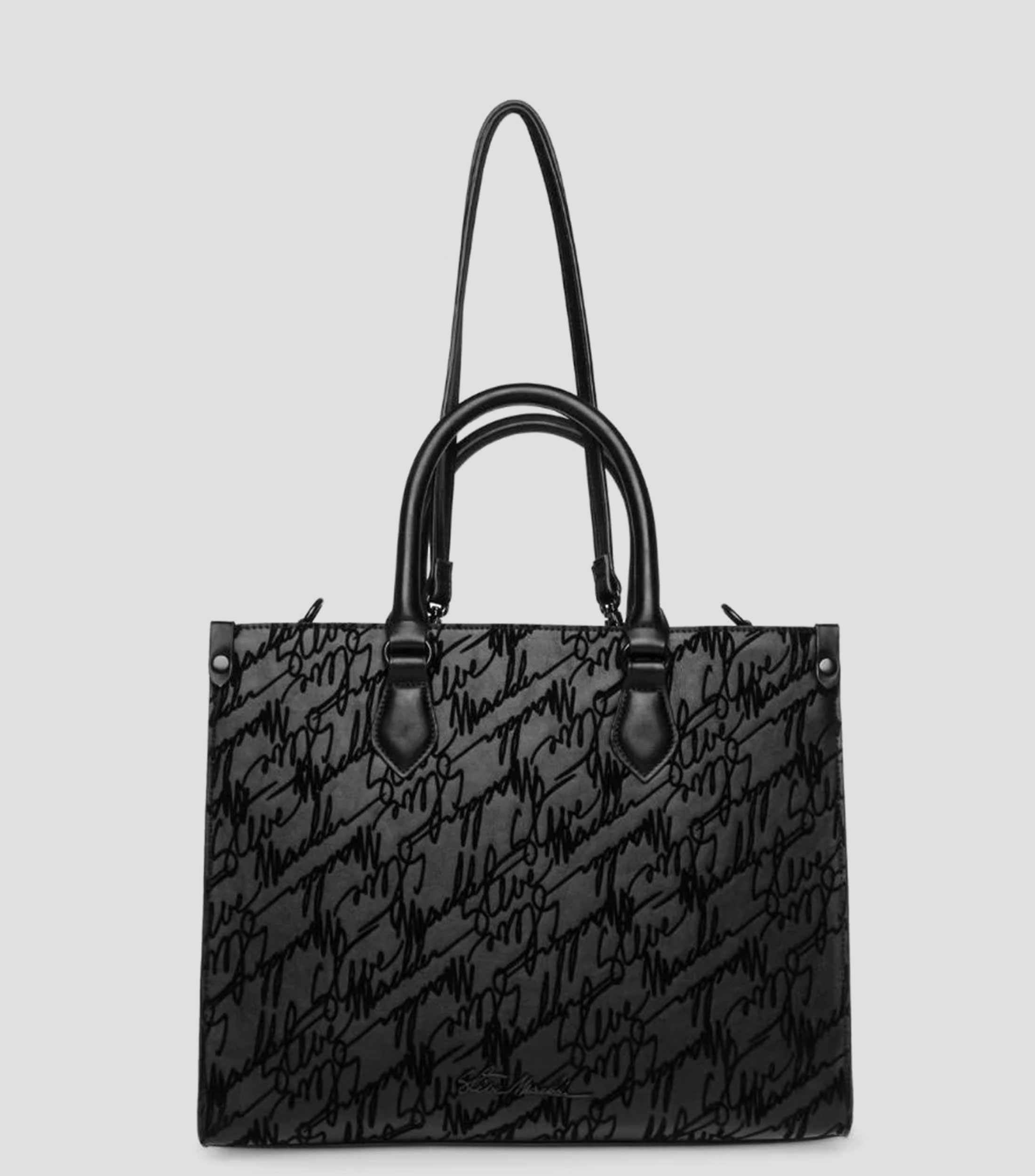 Bolsa tote negra Bstiller con logotipos Mujer