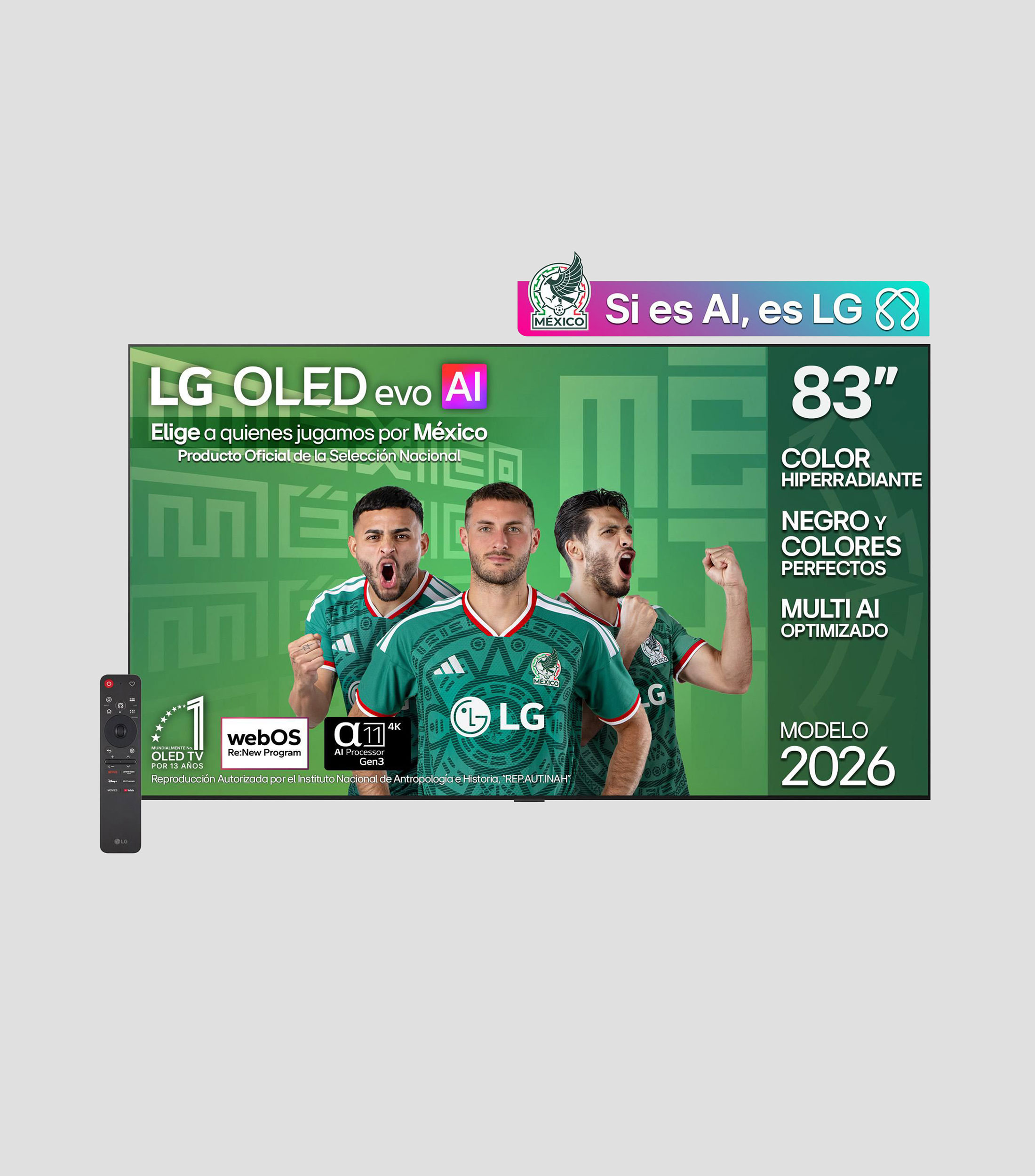 Pantalla 83 Pulgadas Plana OLED 4K webOS 2026 OLED83G6PSA