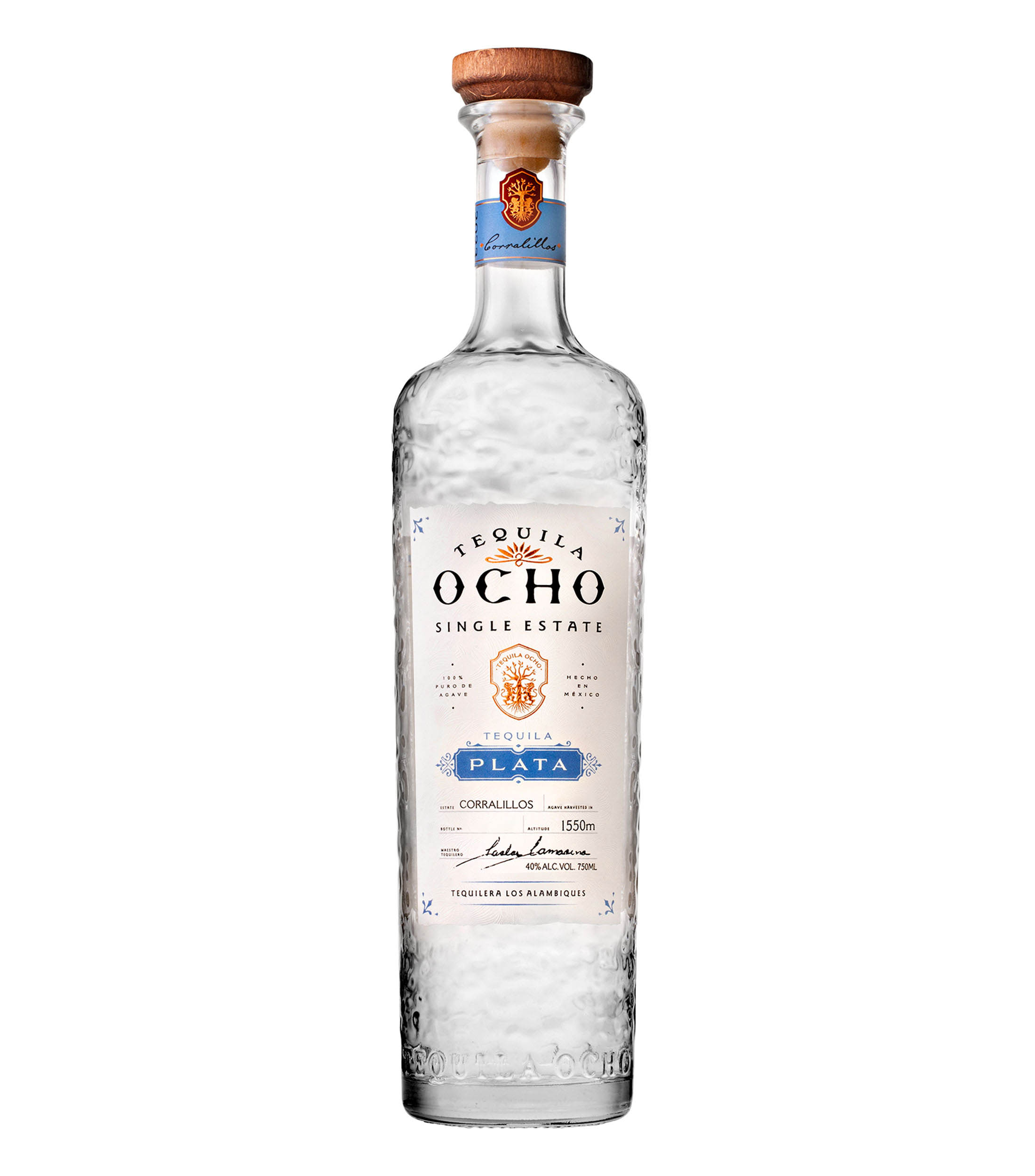 TEQUILA OCHO PLATA 750 ML
