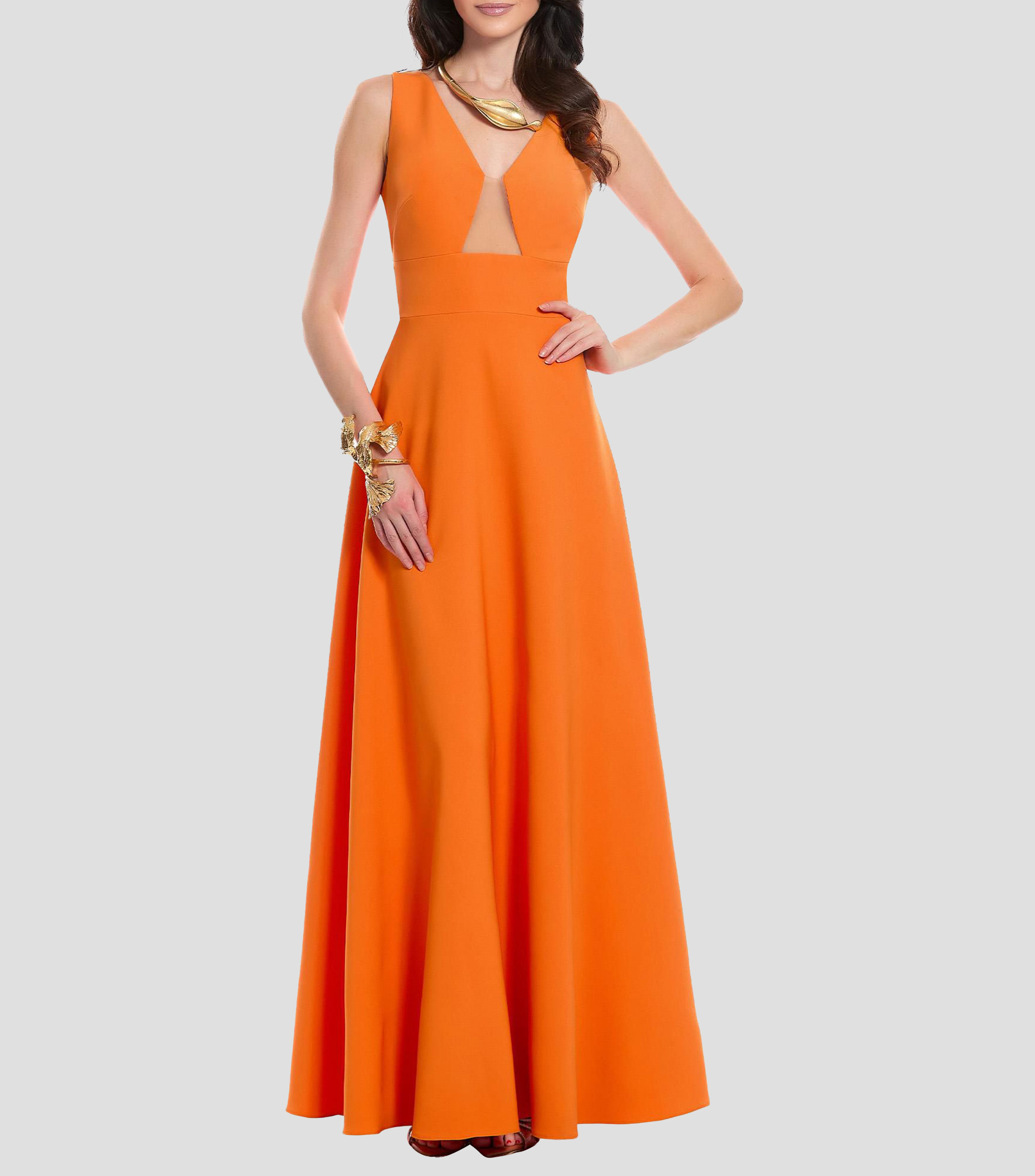 De Fiesta Naranja Vestidos Anaranjados Boda Vestido Anaranjado