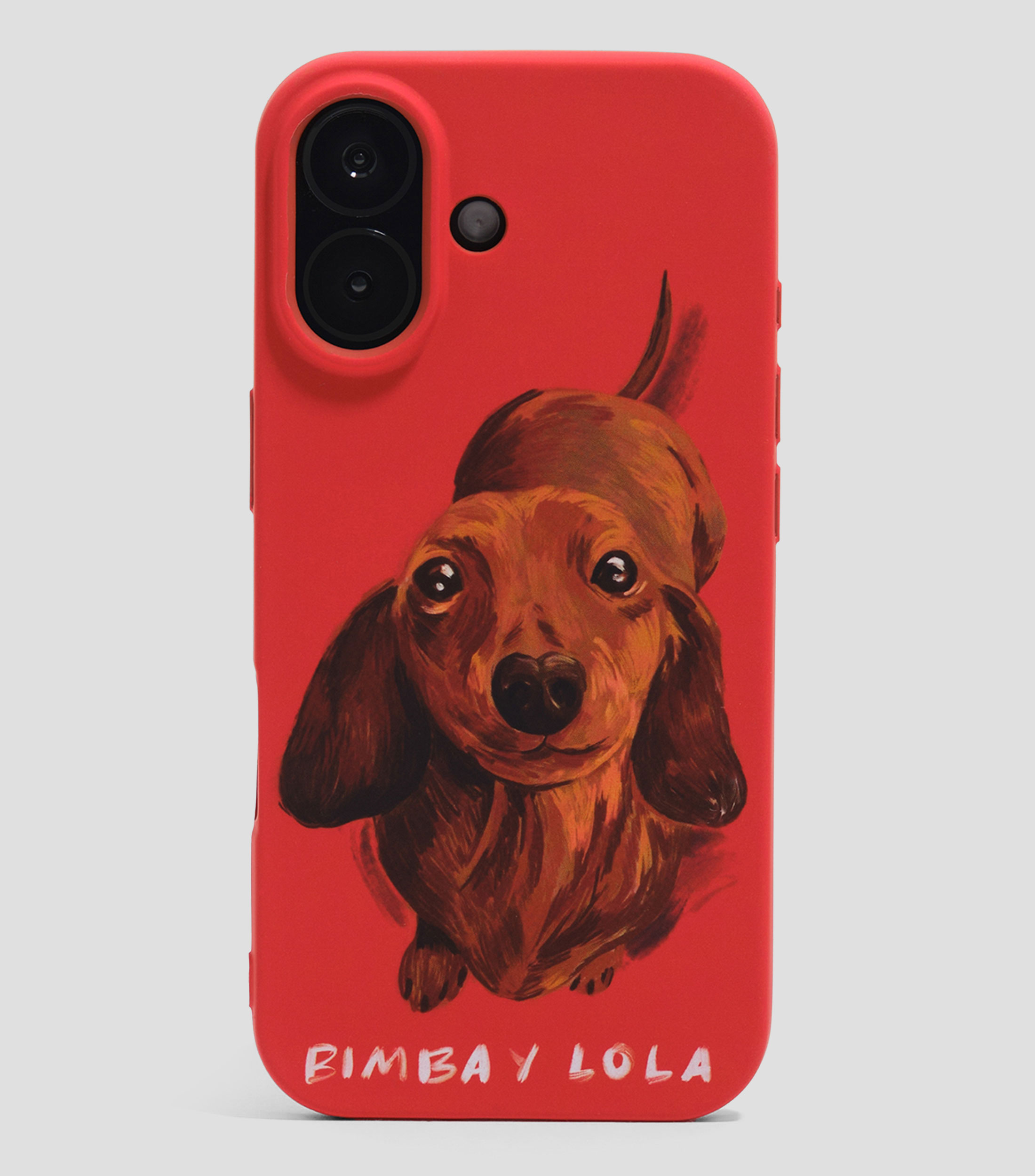 Funda rígida iPhone 17 teckel roja