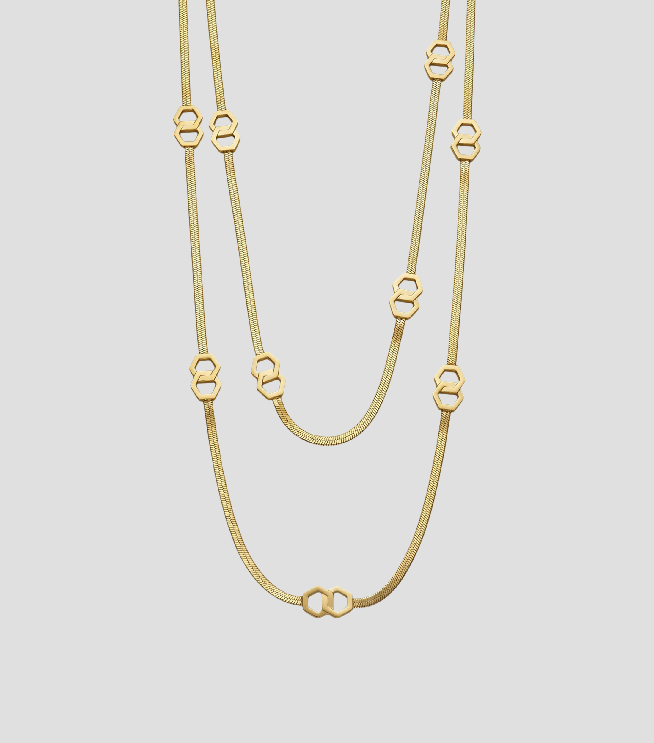 Collar doble Honeycomb Loop Mujer