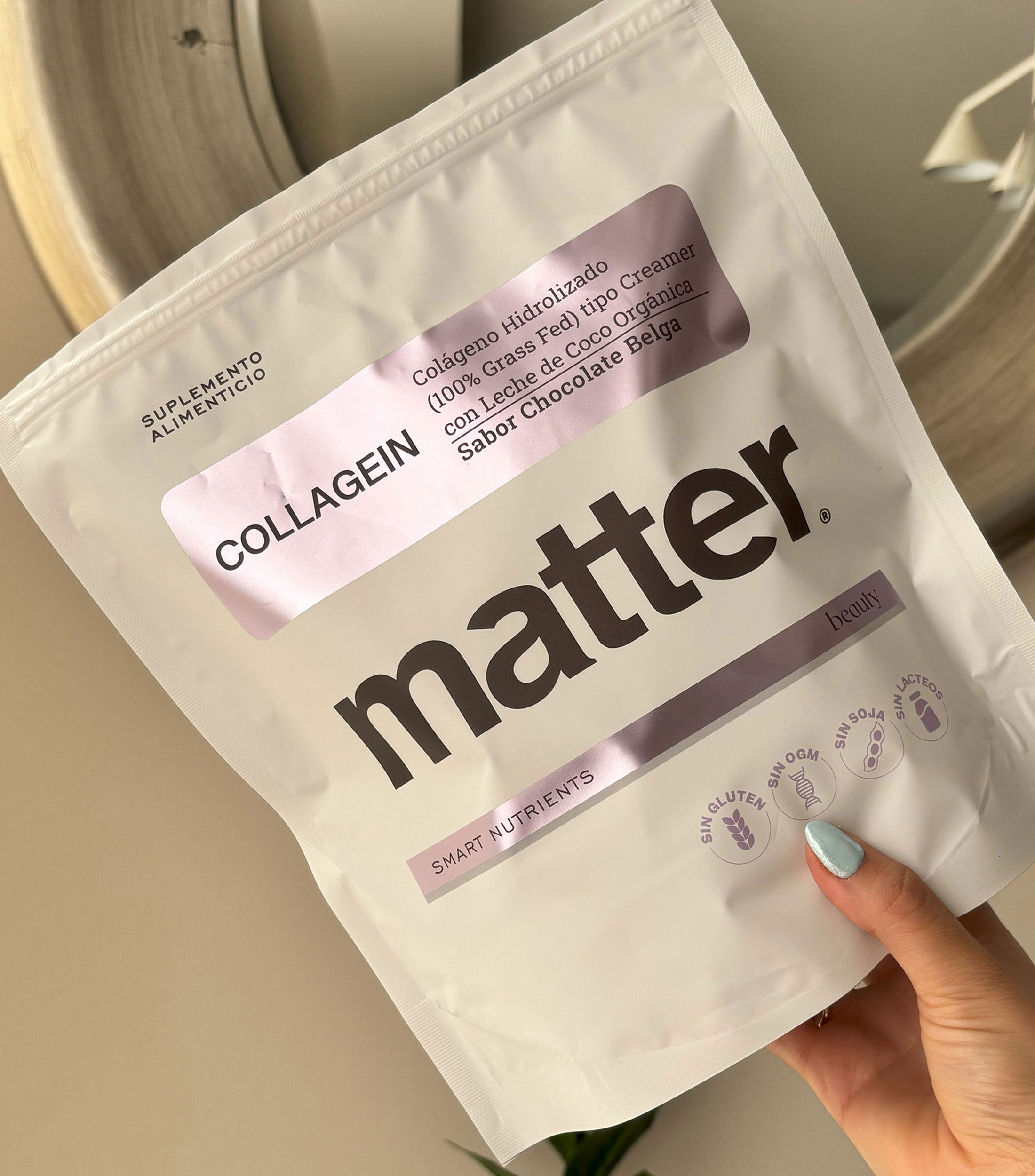 Colágeno Hidrolizado tipo creamer con leche de coco orgánica sabor chocolate belga, 500 g