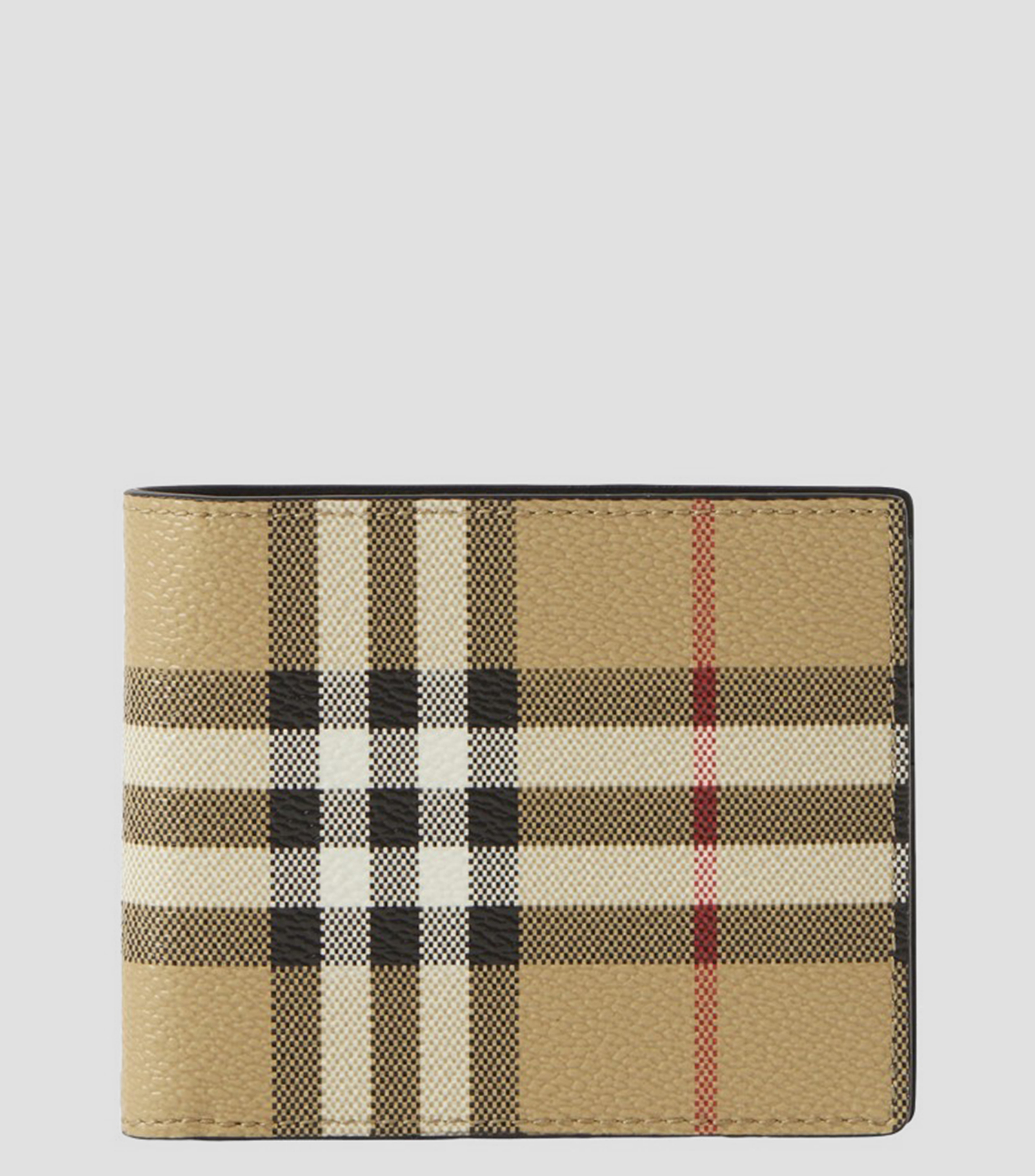 Cartera bifold con cuadros Hombre