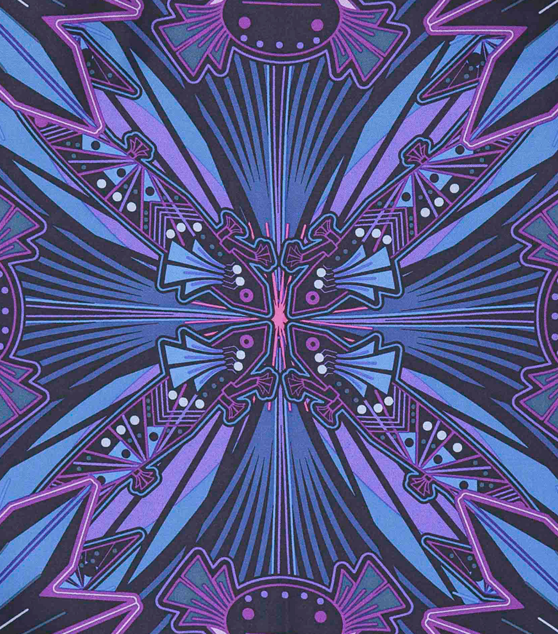Mascada Ajolotes Azul y morado Mujer