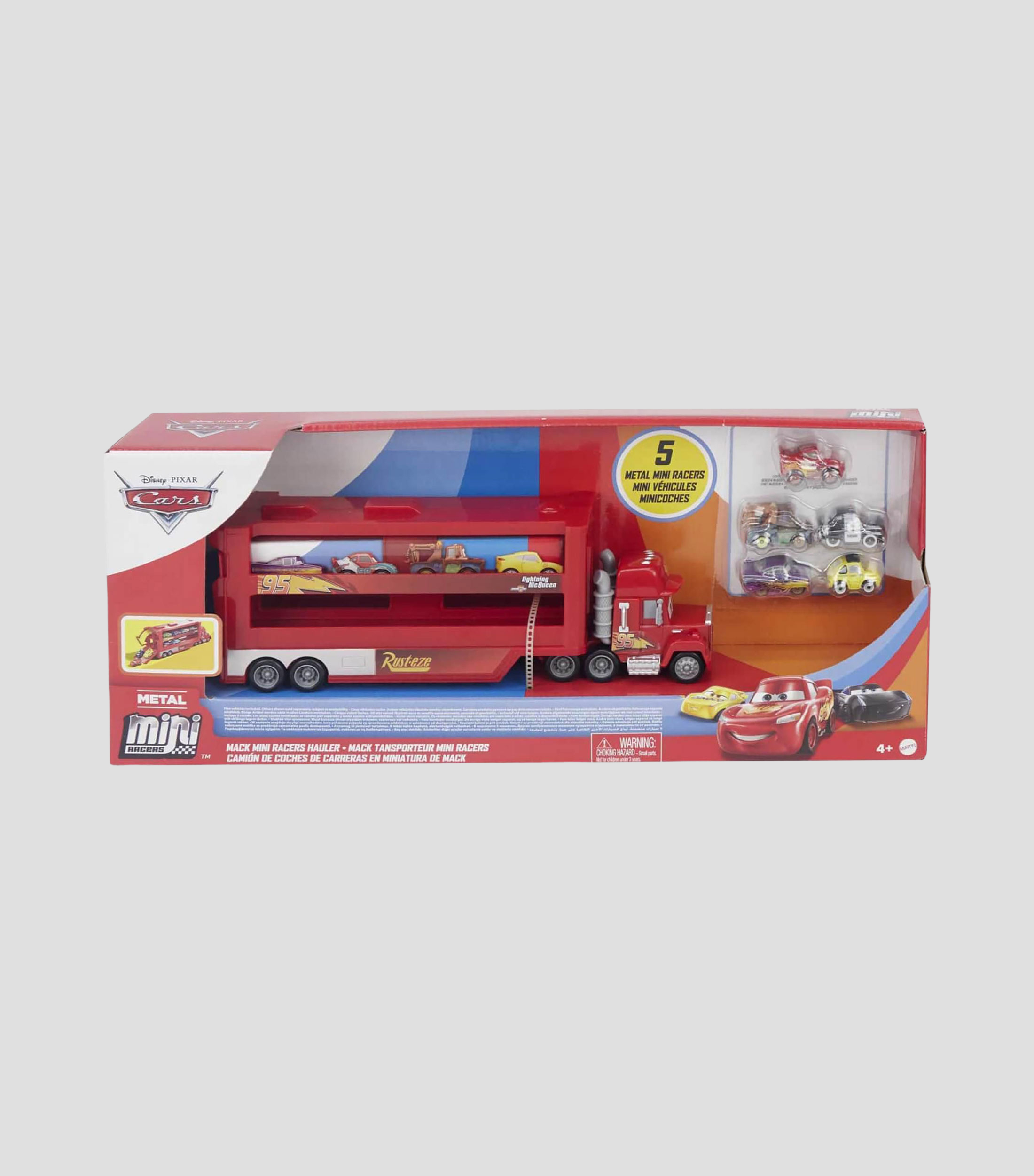 Camión transportador Mack Mini Racers con 5 mini coches