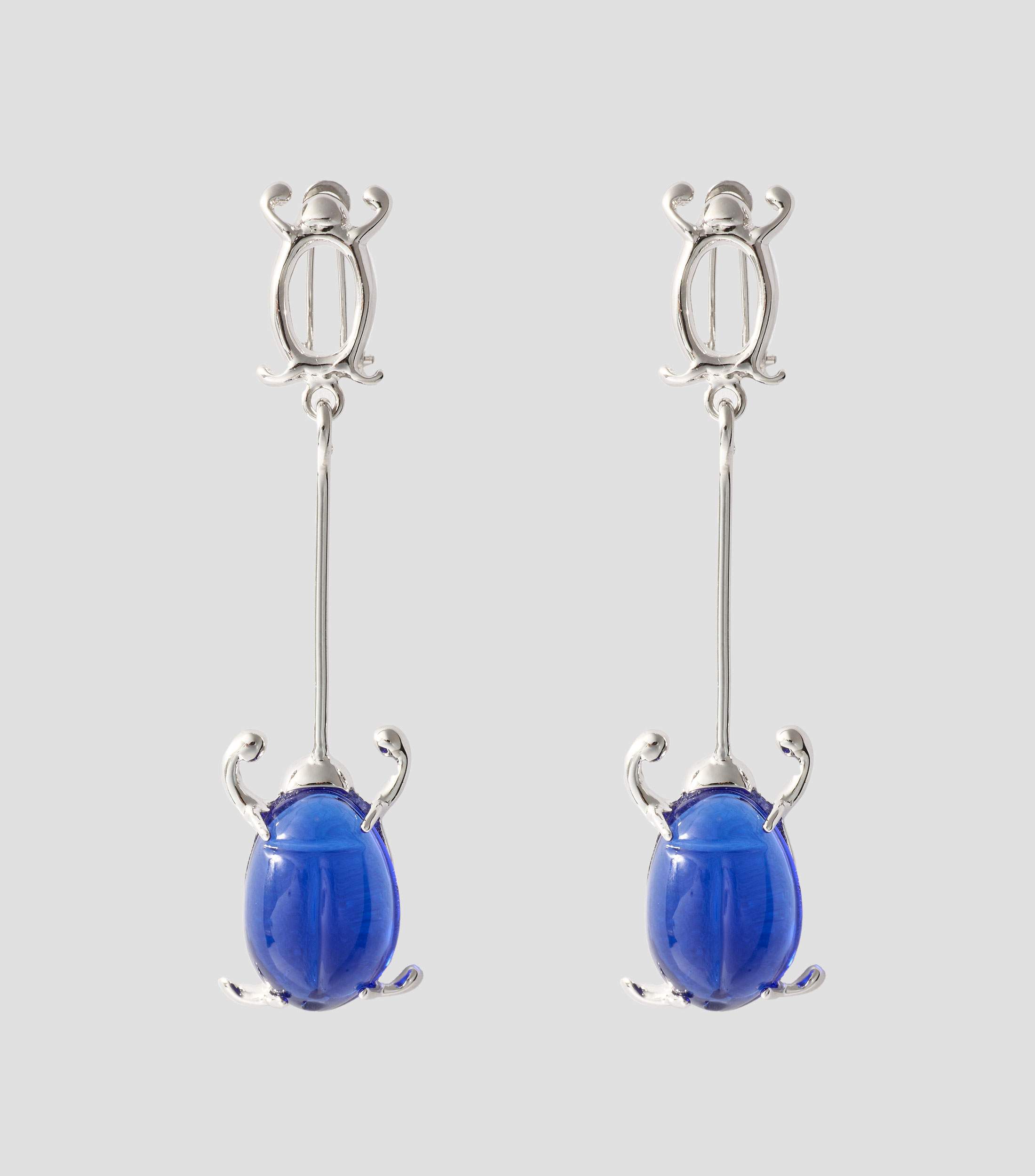 Pendientes en plata .925 con vidrio Aire Mujer