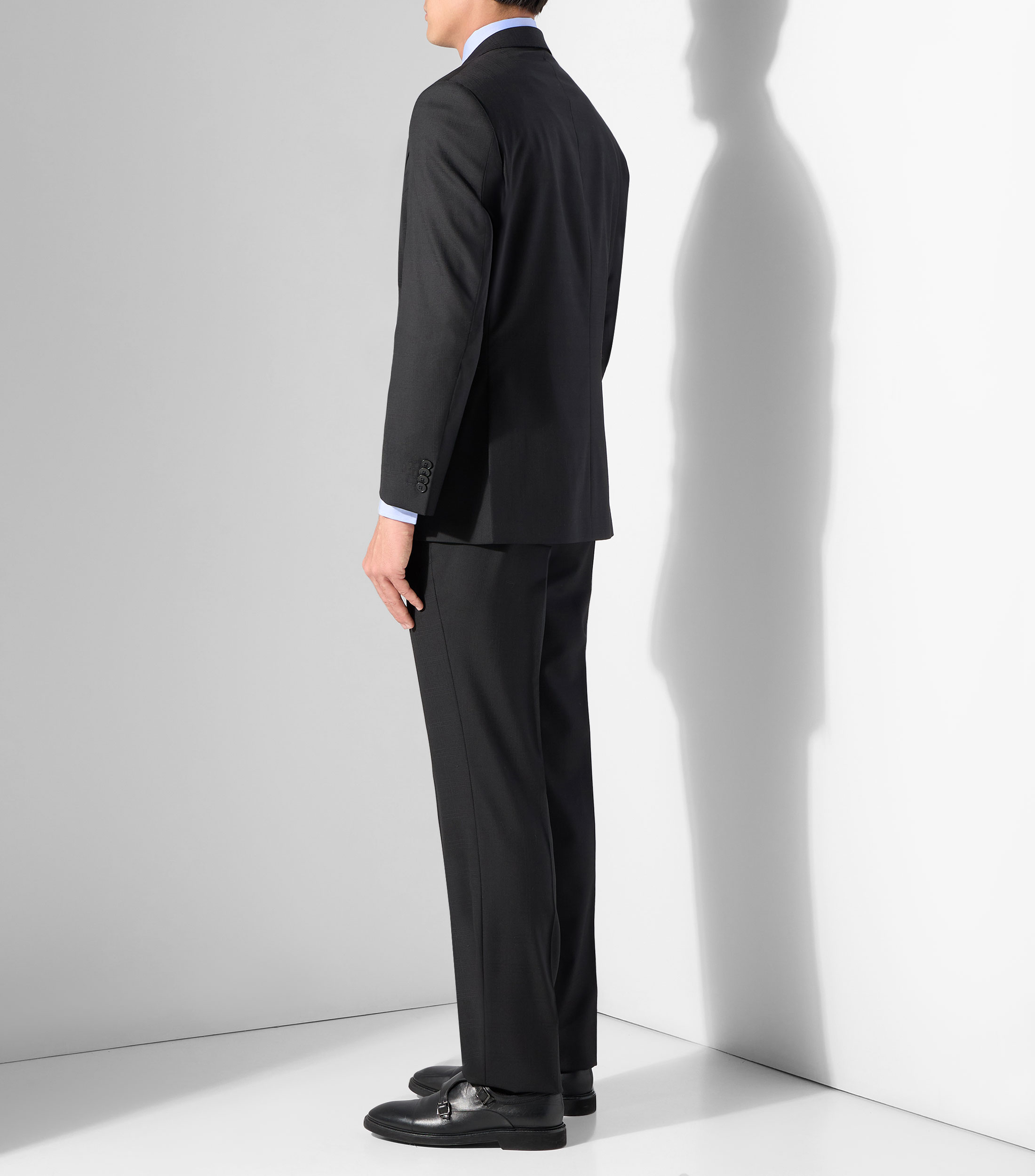 Traje de lana corte regular fantasía Hombre