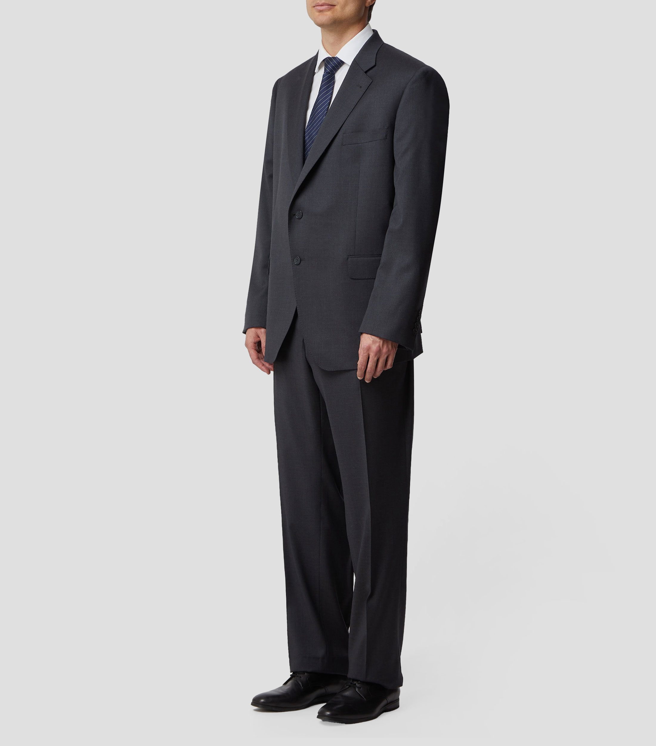Traje de lana corte regular fit liso Hombre