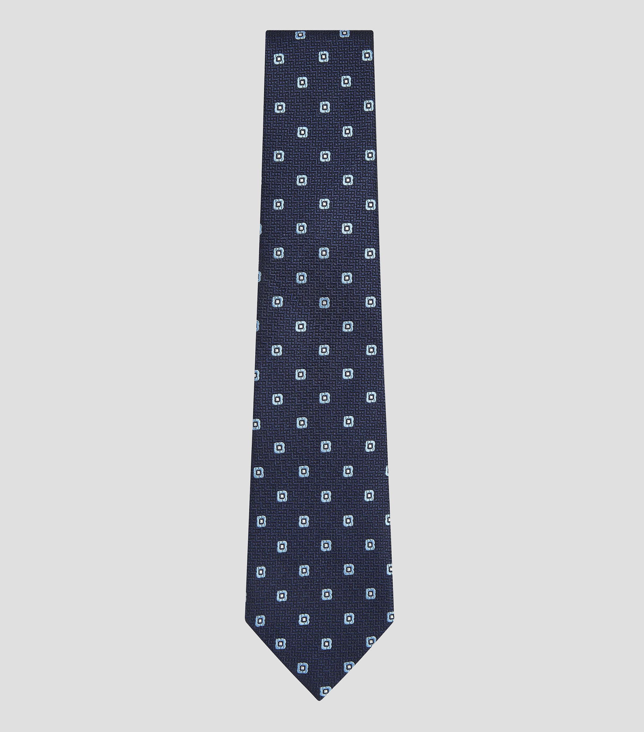 Corbata ancha en seda con flores