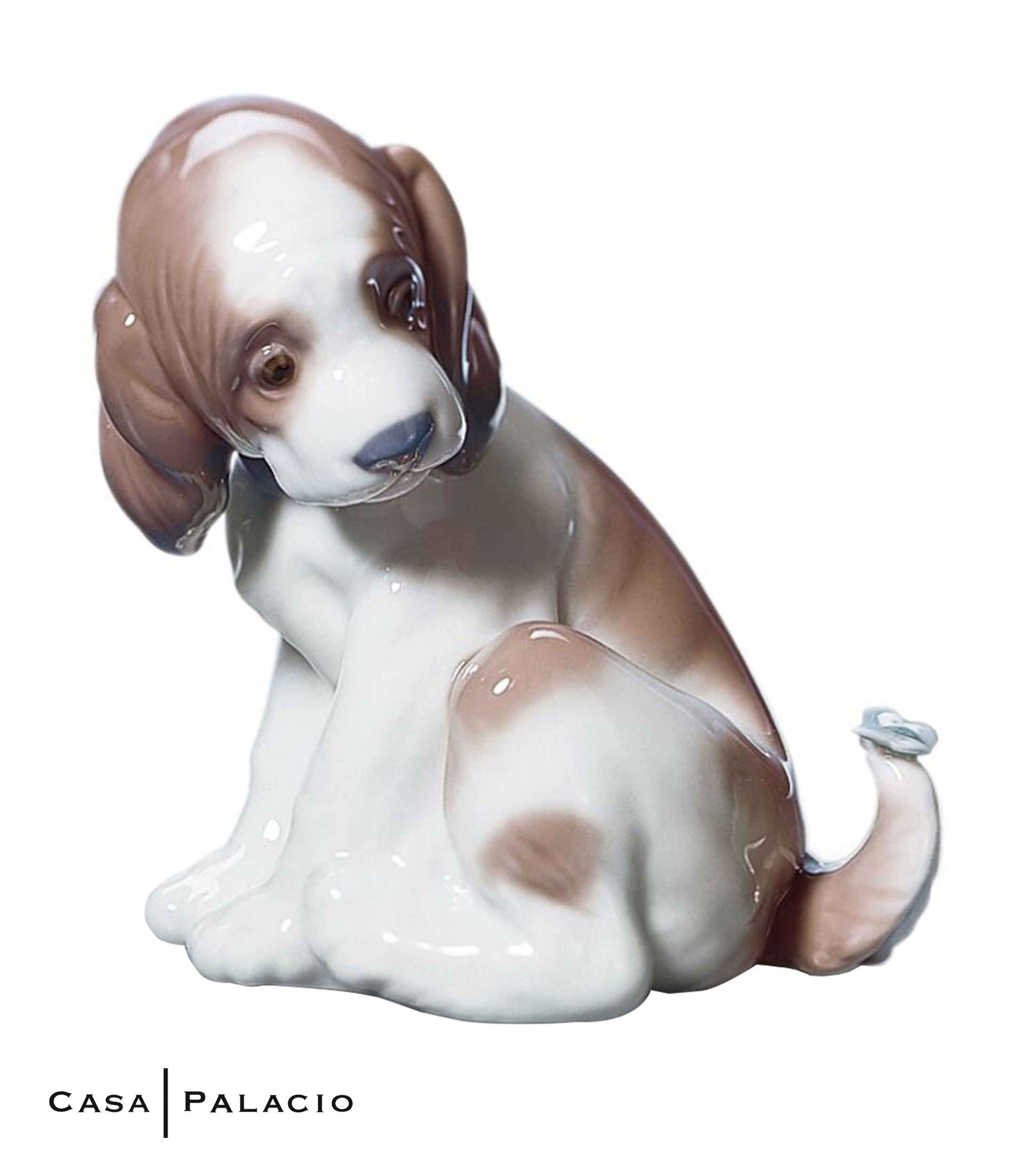 Figura Perrito con Mariposa de Porcelana