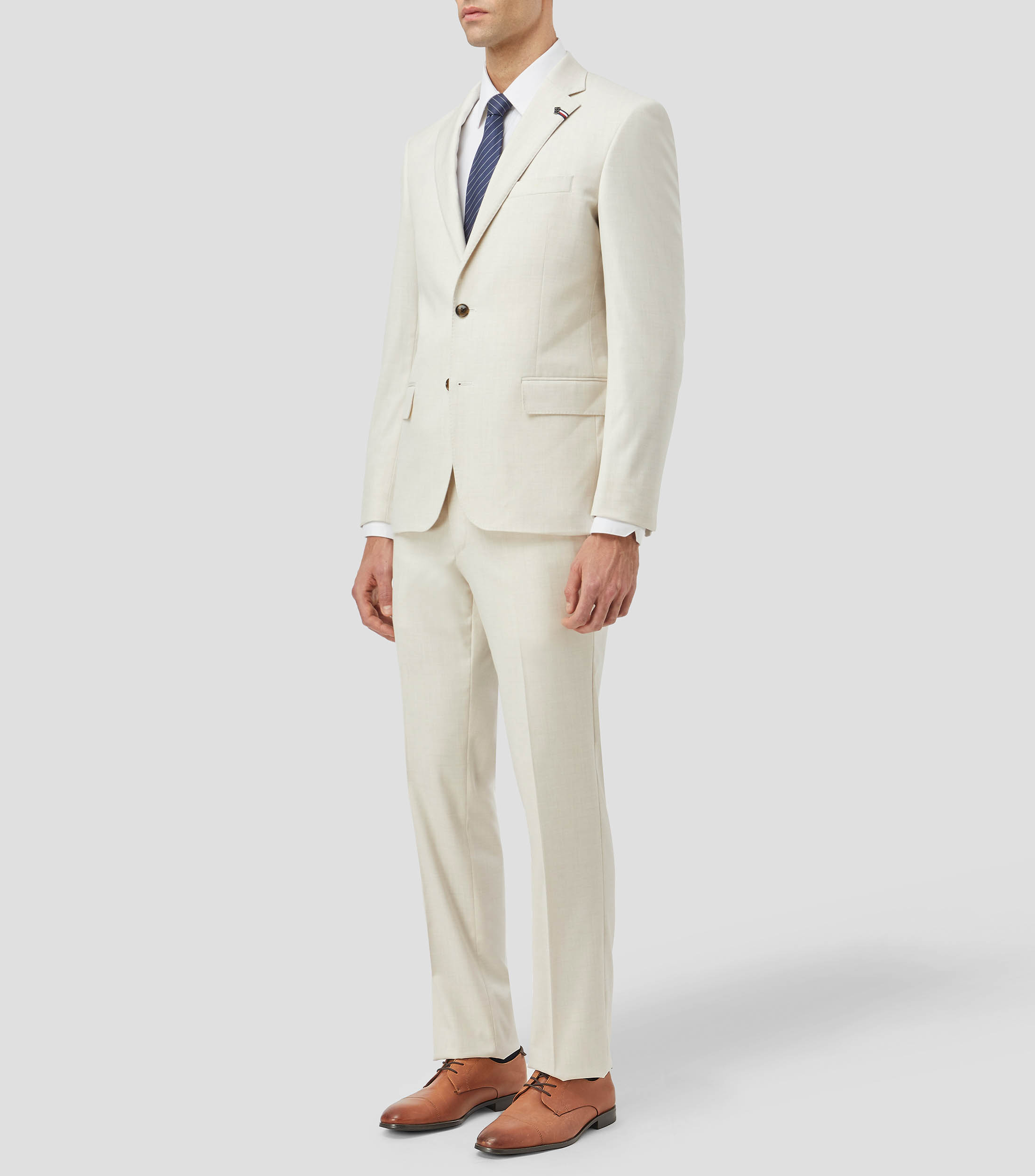 Traje de corte slim liso Hombre