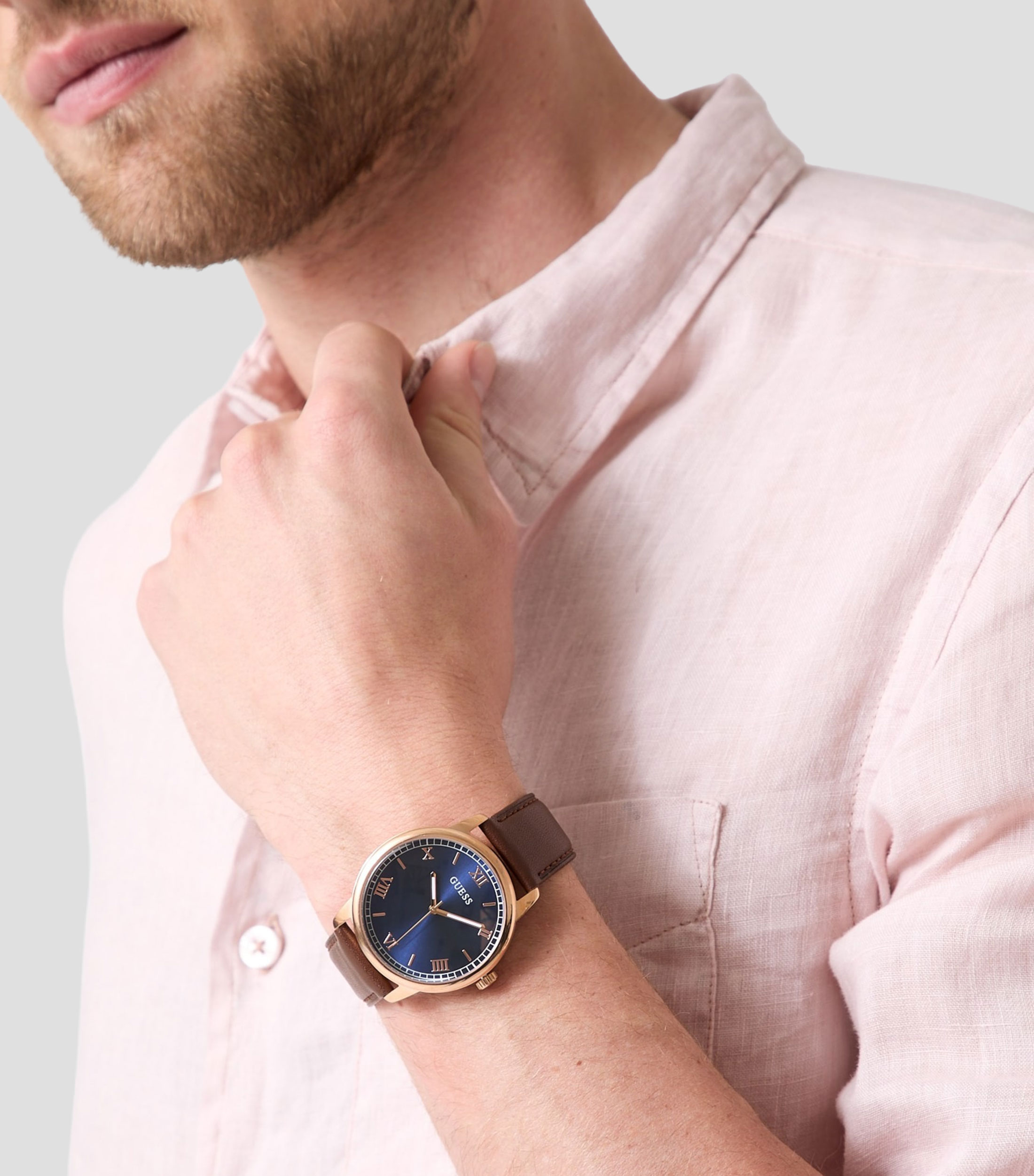 Reloj para Hombre Chandler casual dorado/café
