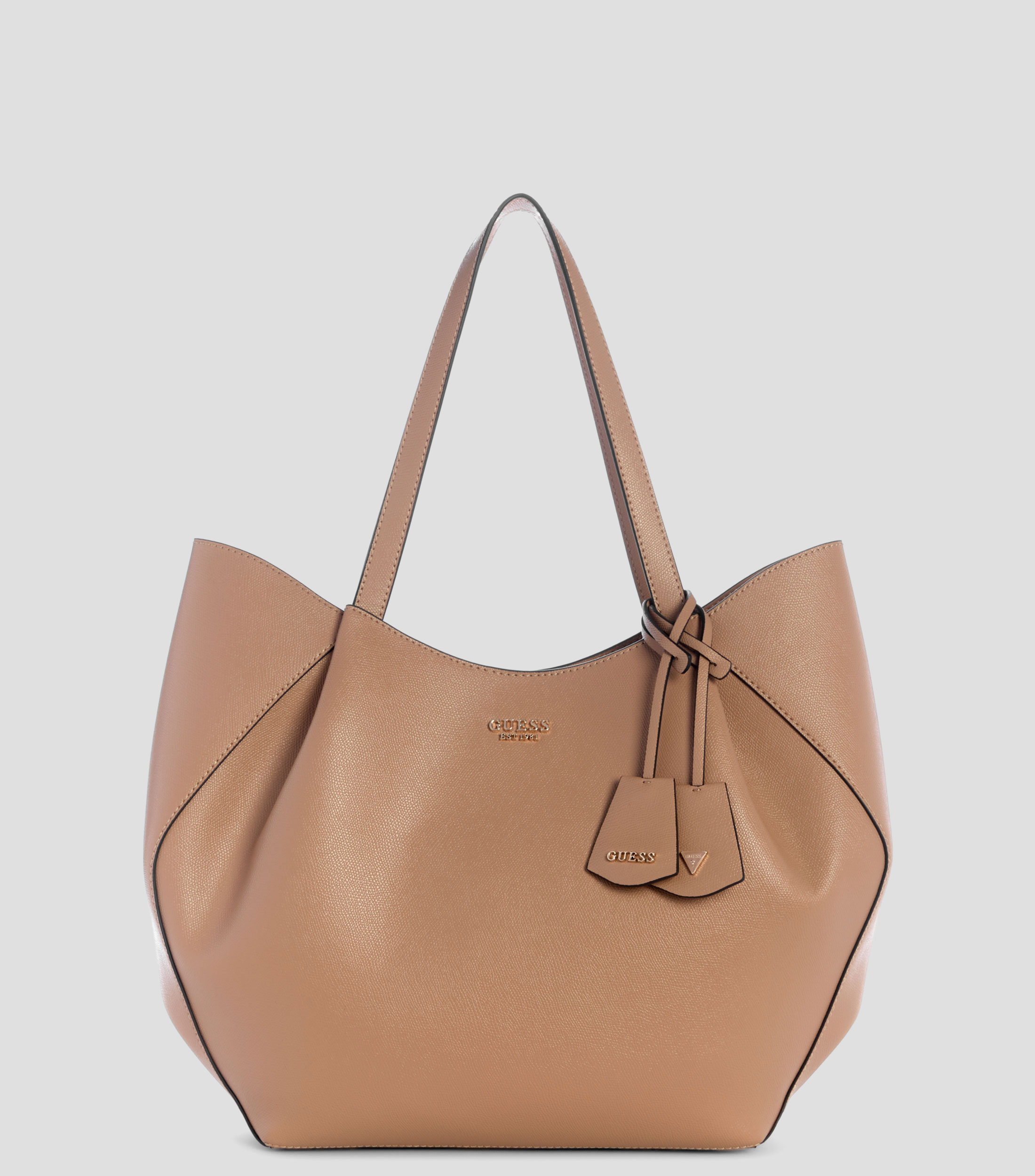 Bolsa tote lisa con detalle texturizado Mujer