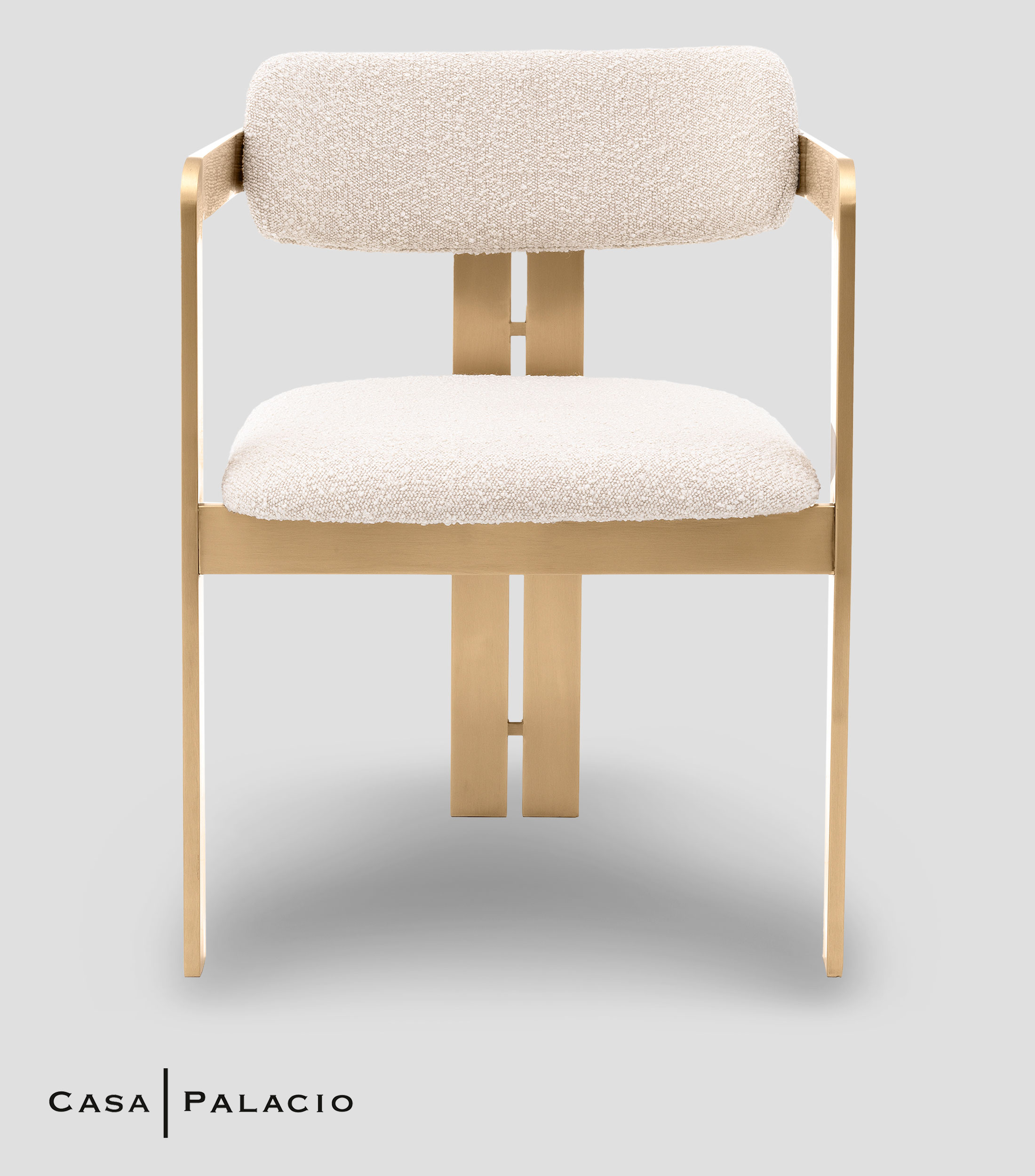Silla de comedor Donato en madera y espuma de poliuretano